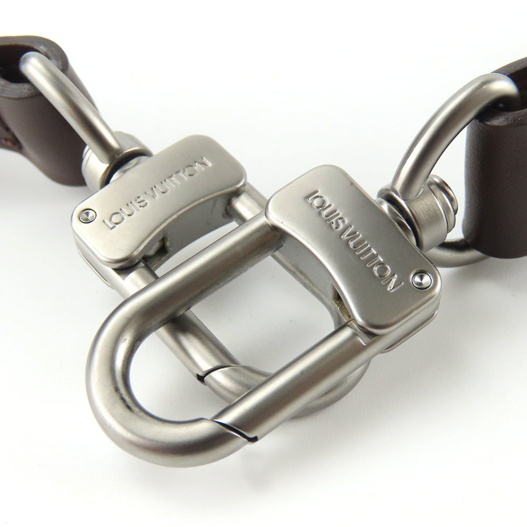 Louis Vuitton Shoulder Strap Leather Brown Adjustable Matte