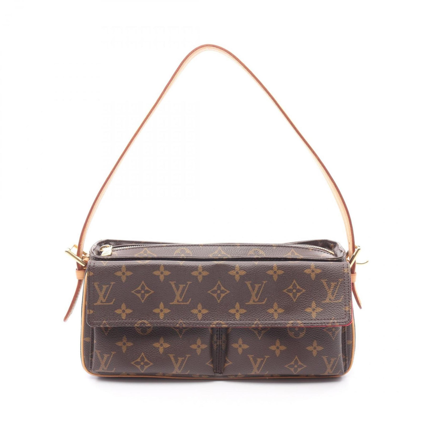 Louis Vuitton Viva Cite MM Shoulder Bag in Coated Canvas and Leather with Monogram Design