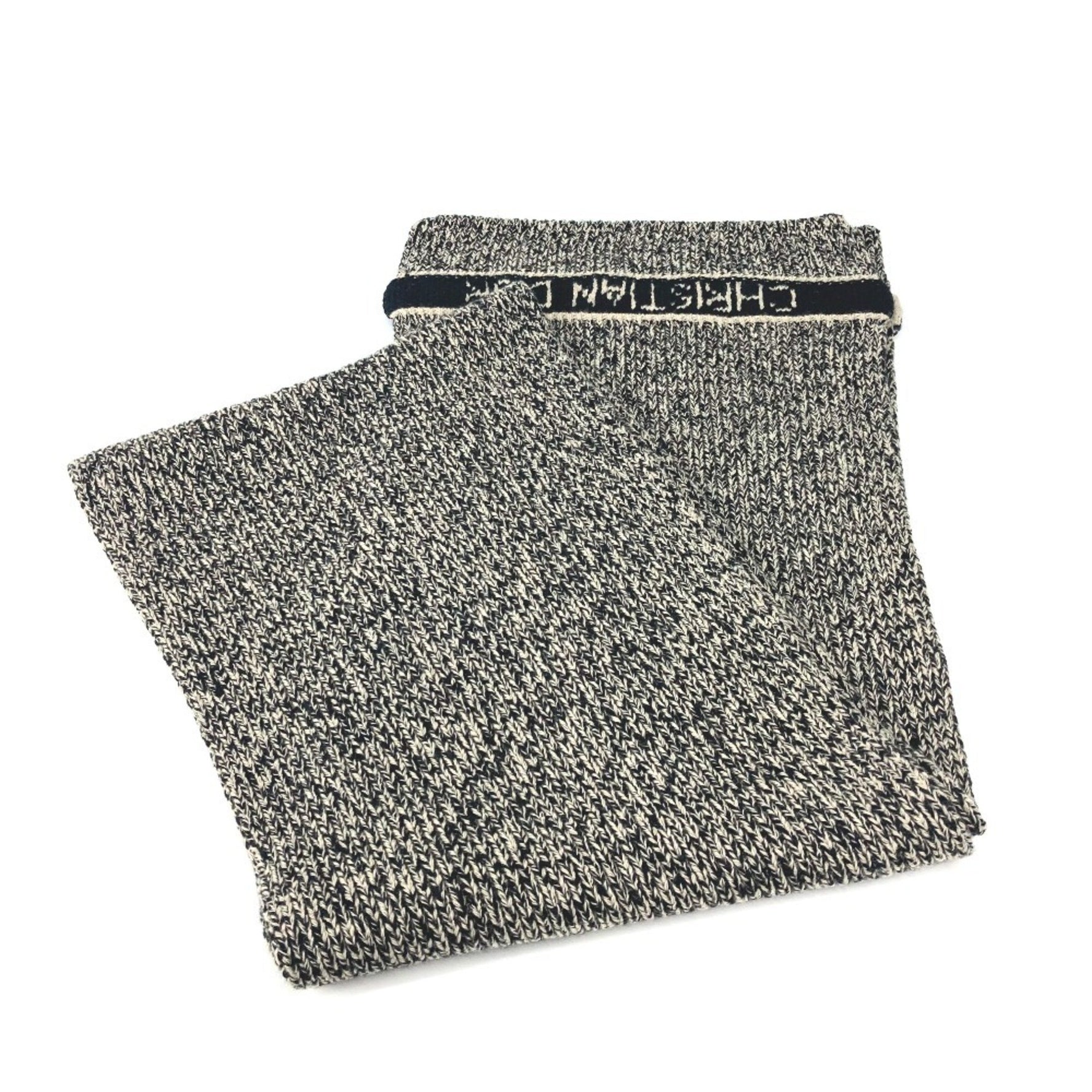 Christian Dior Dior Logo Scarf Wool/Cashmere Black