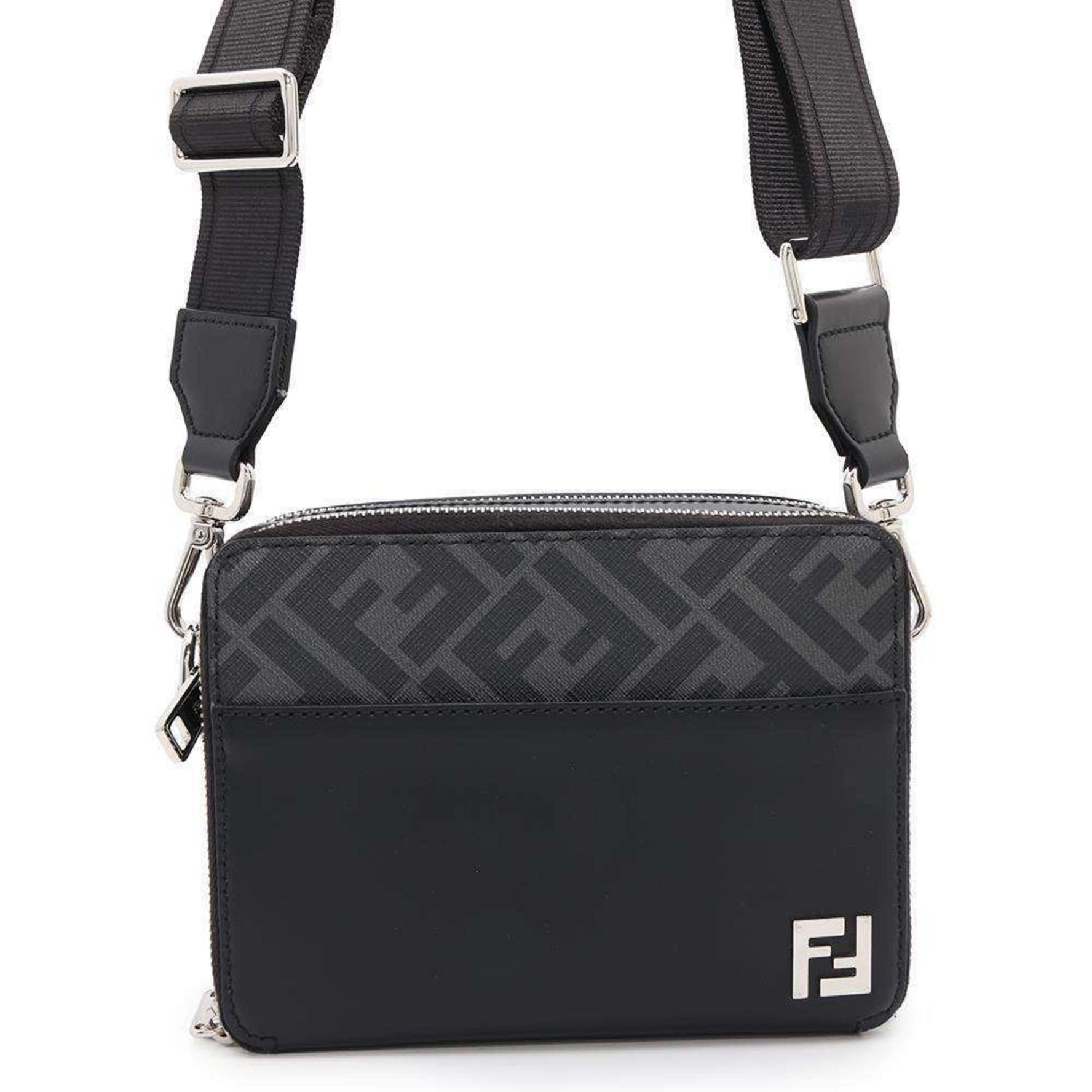 Fendi Shoulder Bag Zucca Organizer 7M0357 FENDI Camera Men's Black