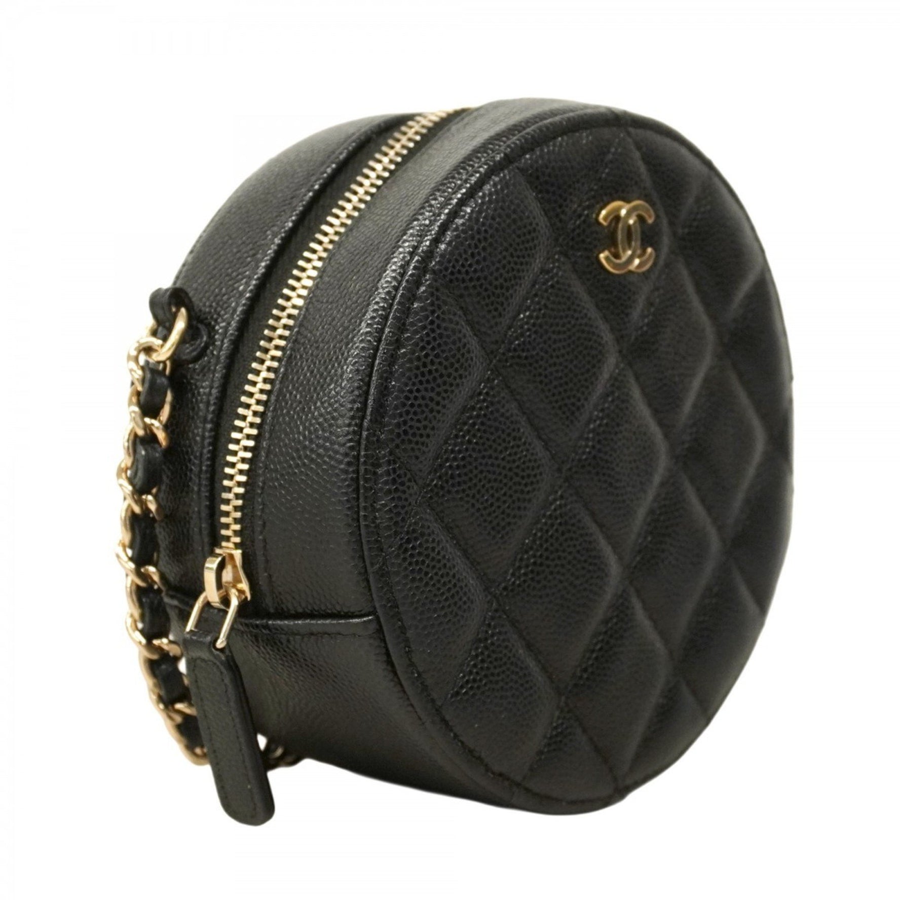 Chanel Matelasse Shoulder Bag with Chain, Caviar Skin