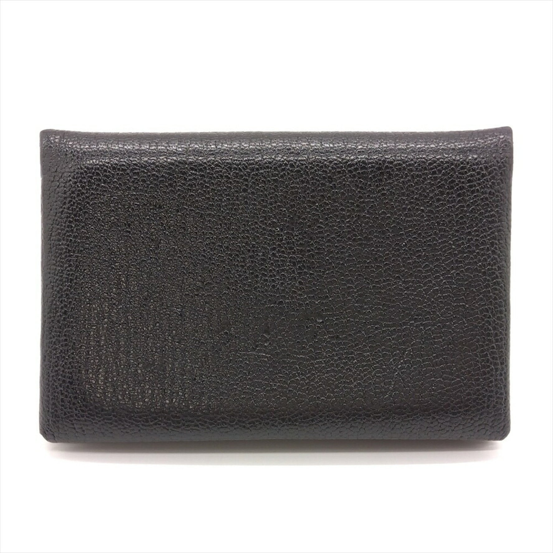 Hermes Calvi Card Case Chevre Z Stamp Black