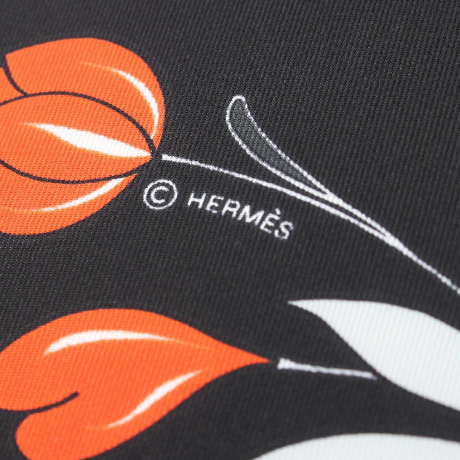 Hermes Hermès Maxi Twilly LES LEOPARDS Silk Scarf in Black, Blue, and Multicolor