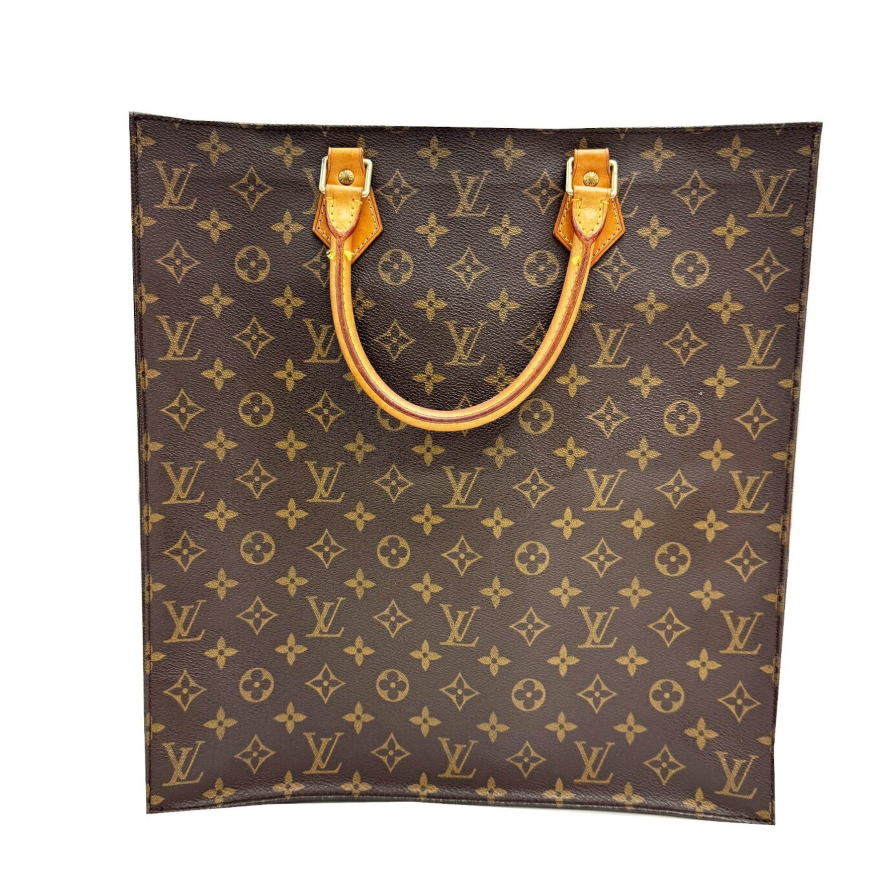LOUIS VUITTON Sac Plat Monogram Handbag Tote Bag Men's