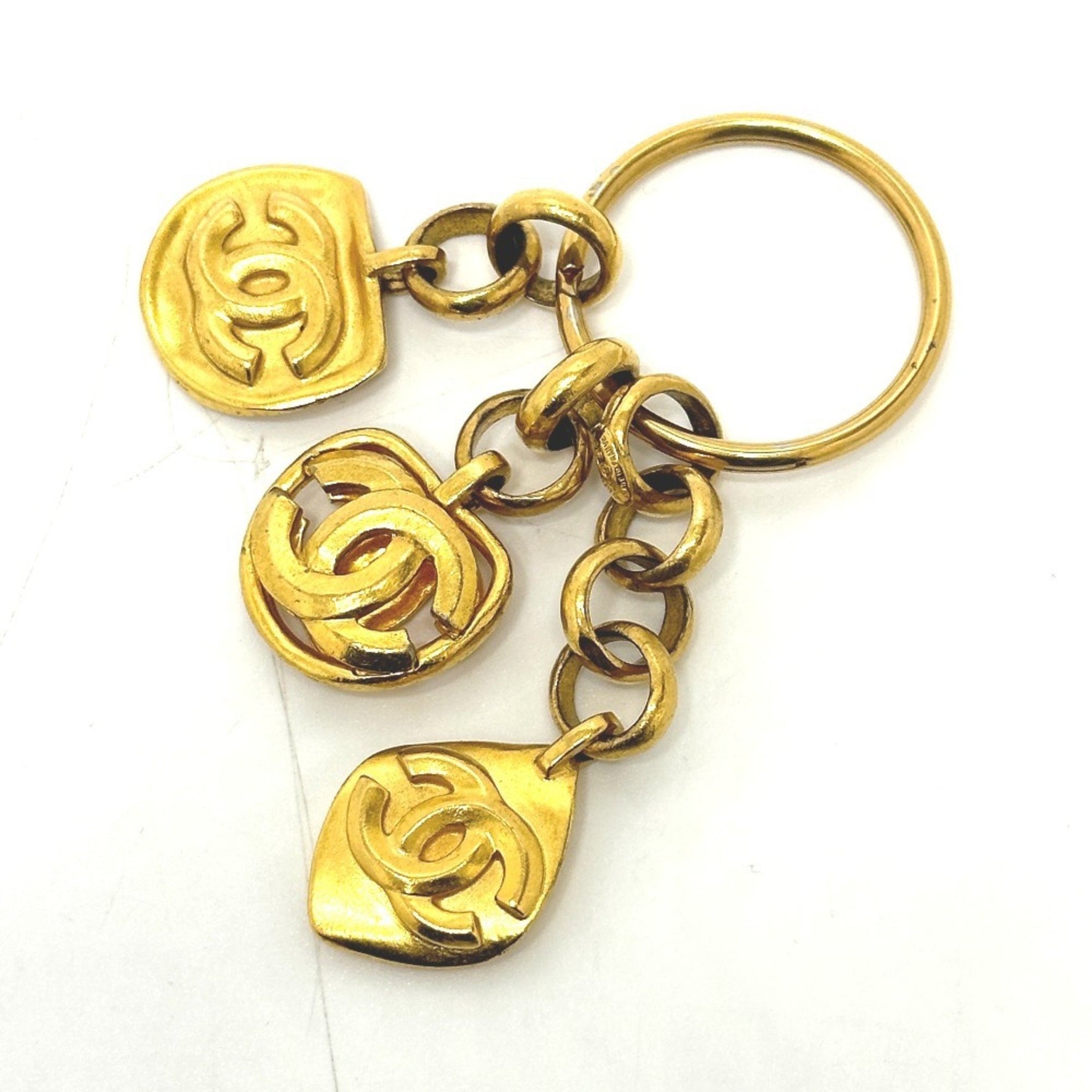 CHANEL Coco Mark Vintage Keychain Charm GP