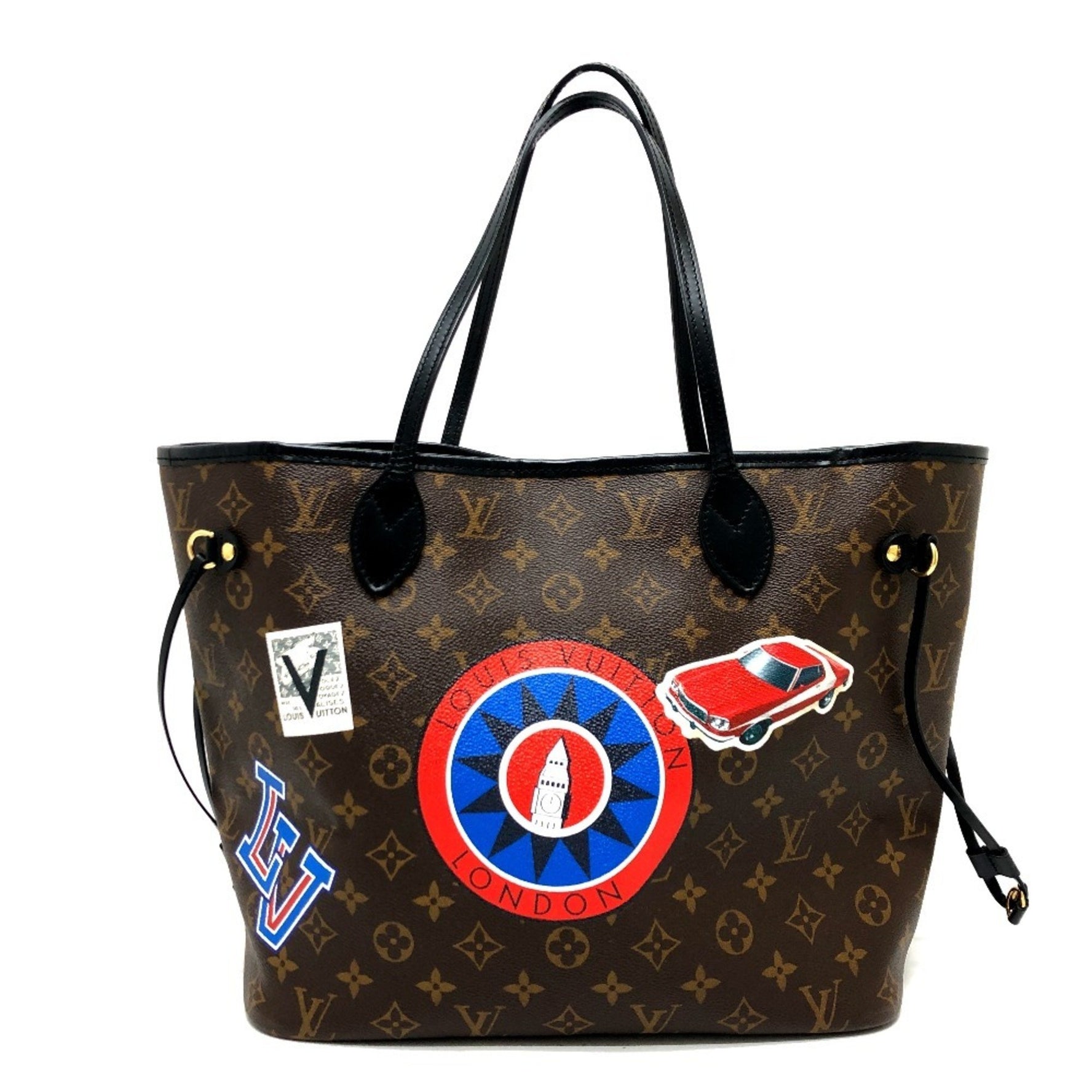 Louis Vuitton World Tour Neverfull MM Tote Bag Handbag Monogram Macassar Canvas Similar