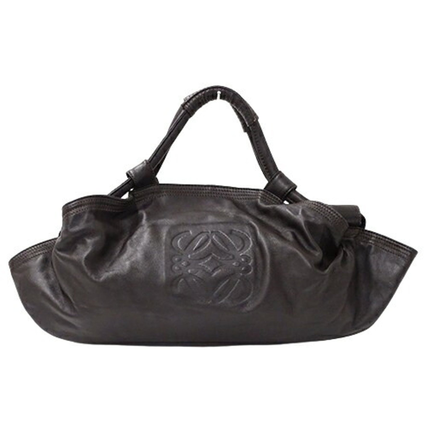 LOEWE Handbag Tote Bag Nappa Aire Leather Dark Brown