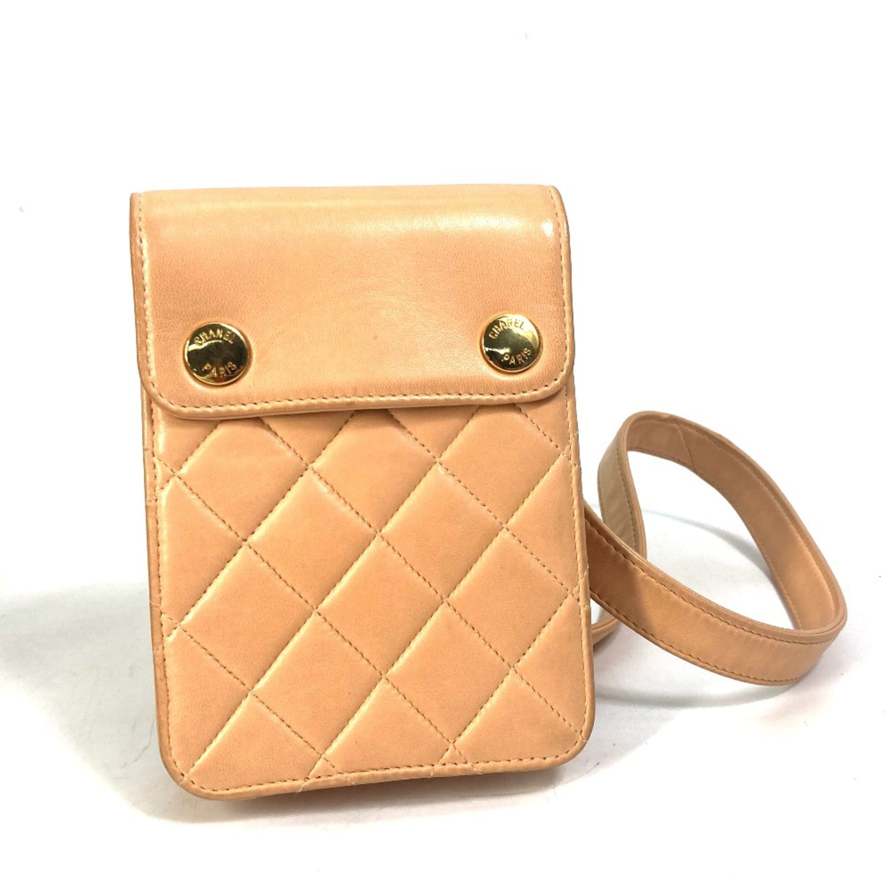 Chanel neck pouch smartphone pouch Shoulder Shoulder Shoulder Bag Based