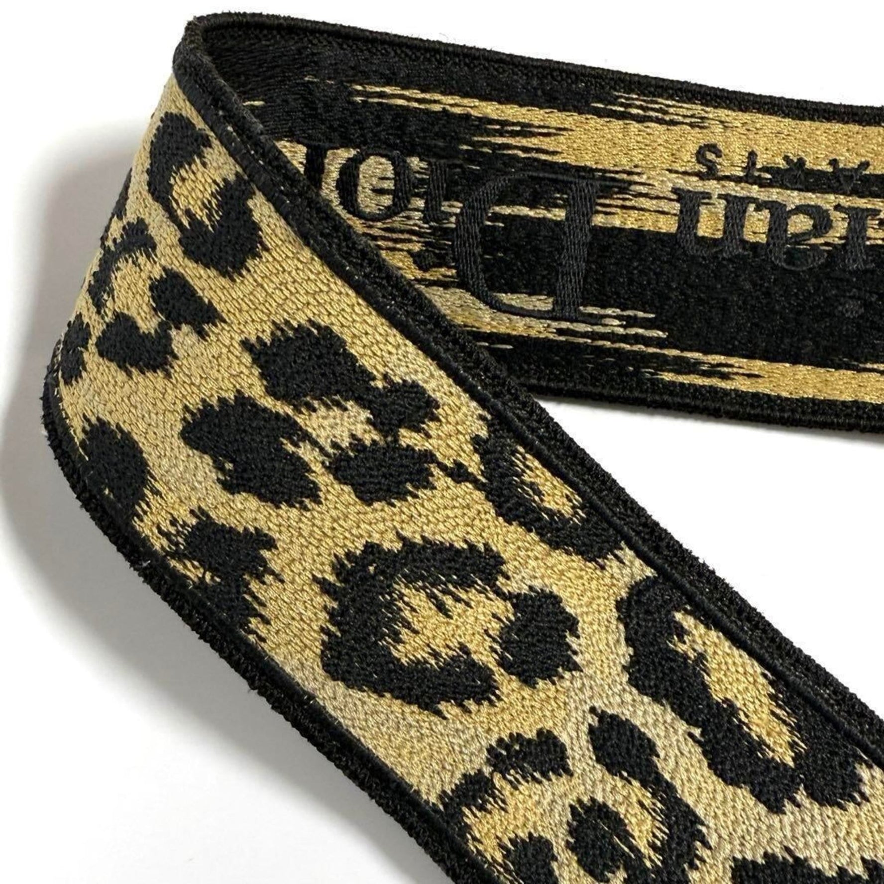 Christian Dior Dior Shoulder Strap Belt Leopard Print