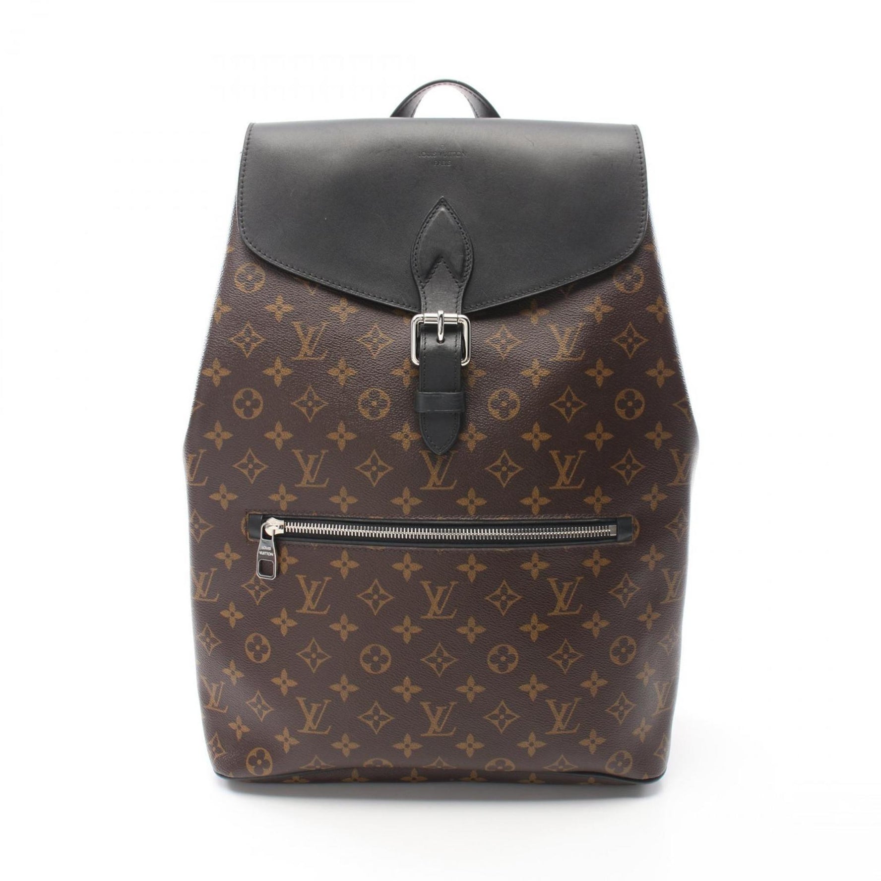 Louis Vuitton Parc Rucksack Backpack Bag Coated Canvas Leather Monogram Macassar Brown Black