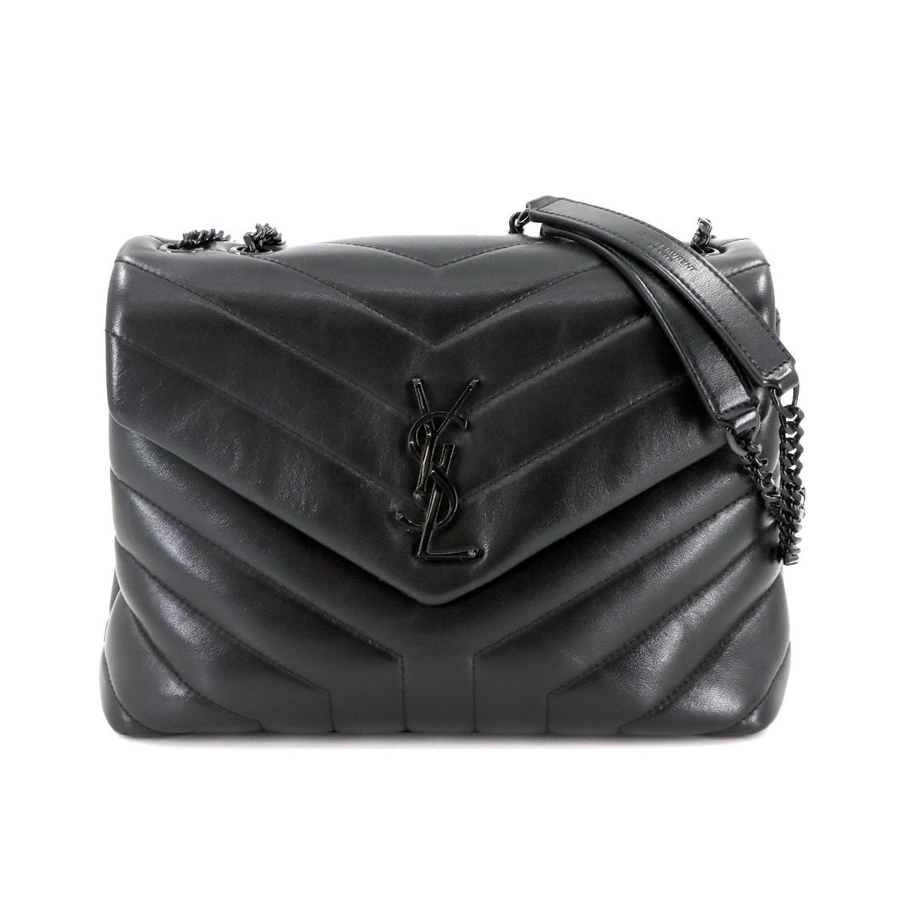 Saint Laurent Loulou Small Chain Shoulder Bag in Leather