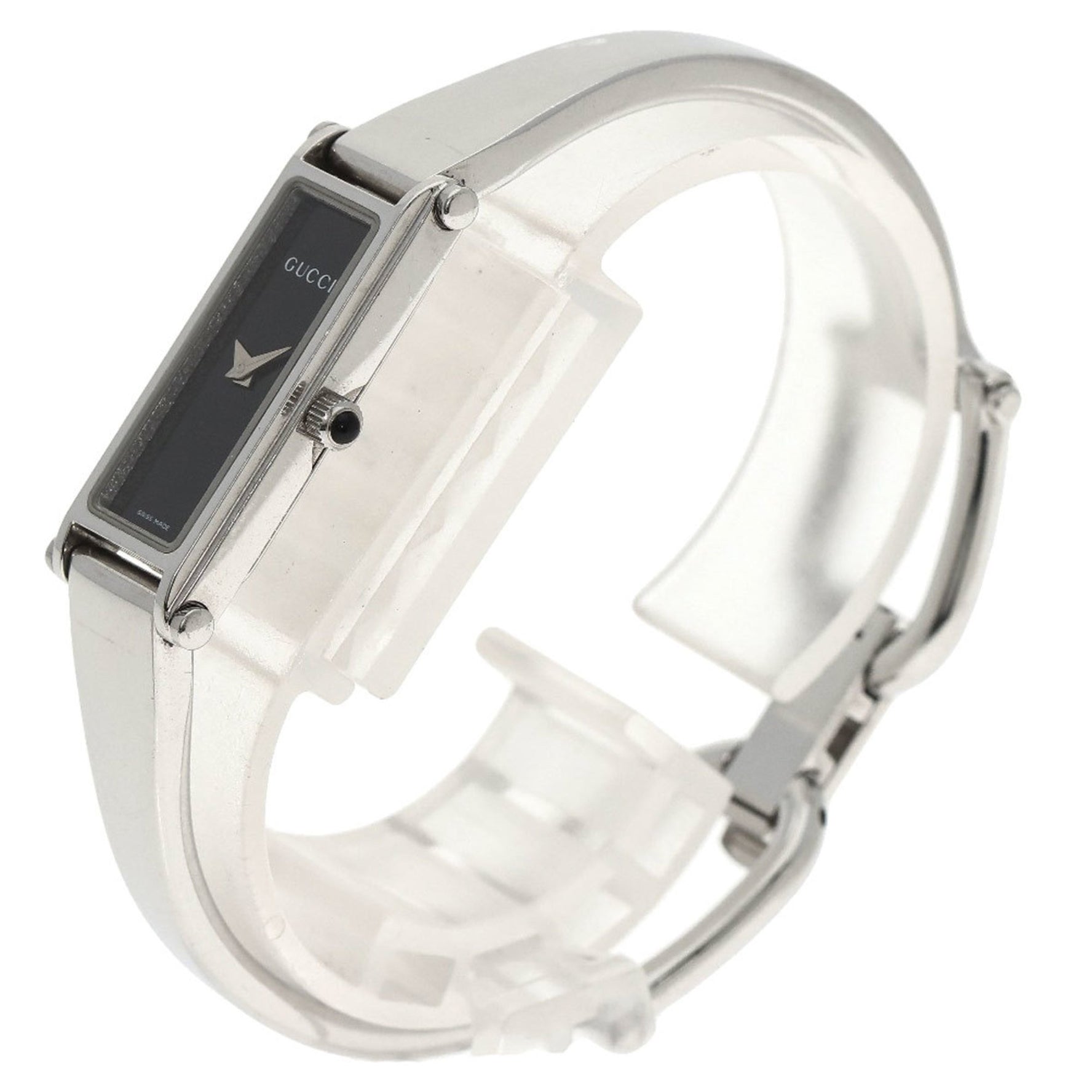 Gucci Square Face Watch Stainless Steel SS Ladies