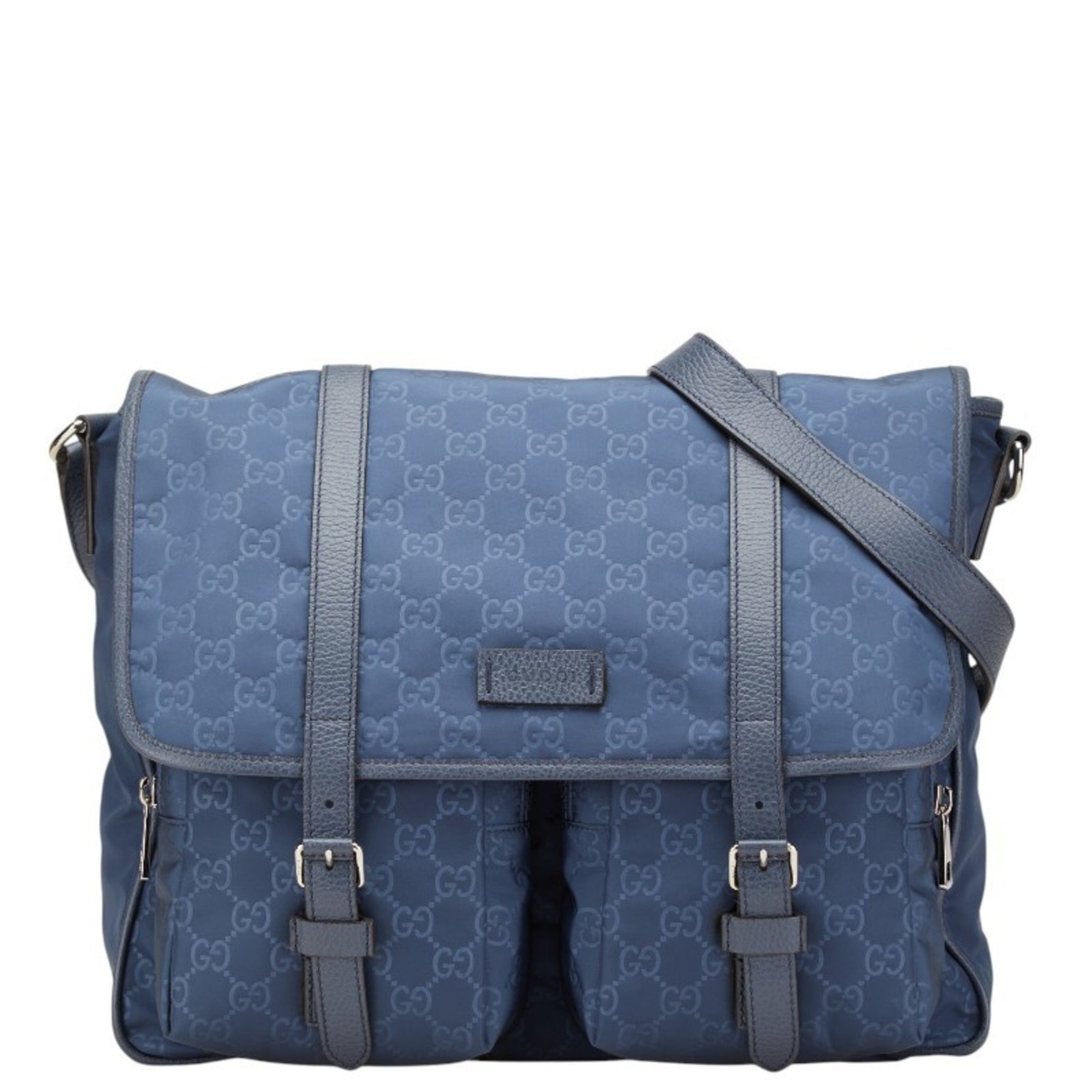 Gucci GG Nylon Shoulder Bag Leather