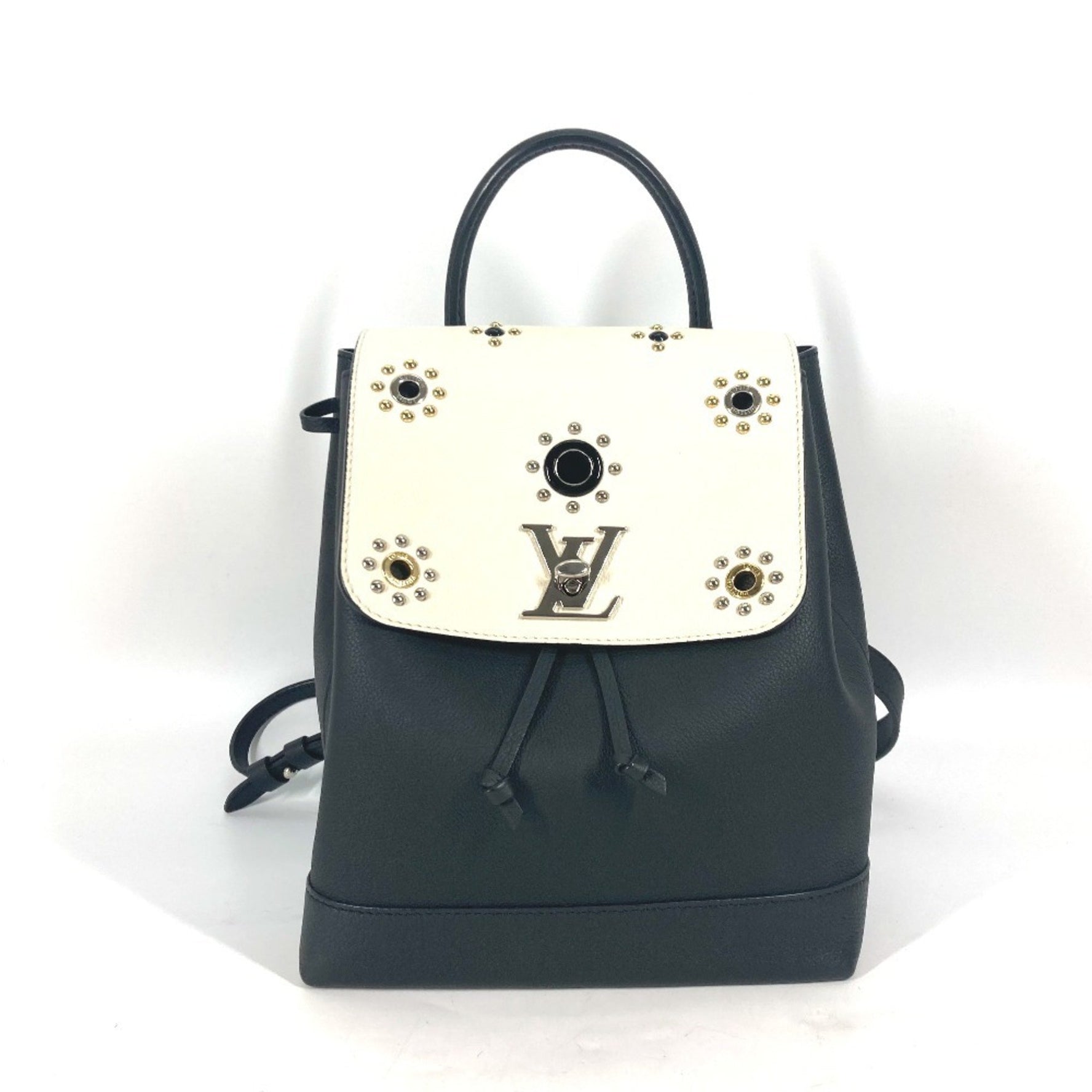Louis Vuitton Lockme Backpack Studs Leather Black