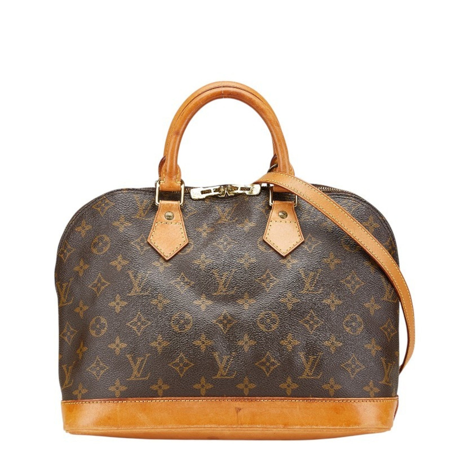Louis Vuitton Monogram Alma PM Handbag Shoulder Bag PVC Leather