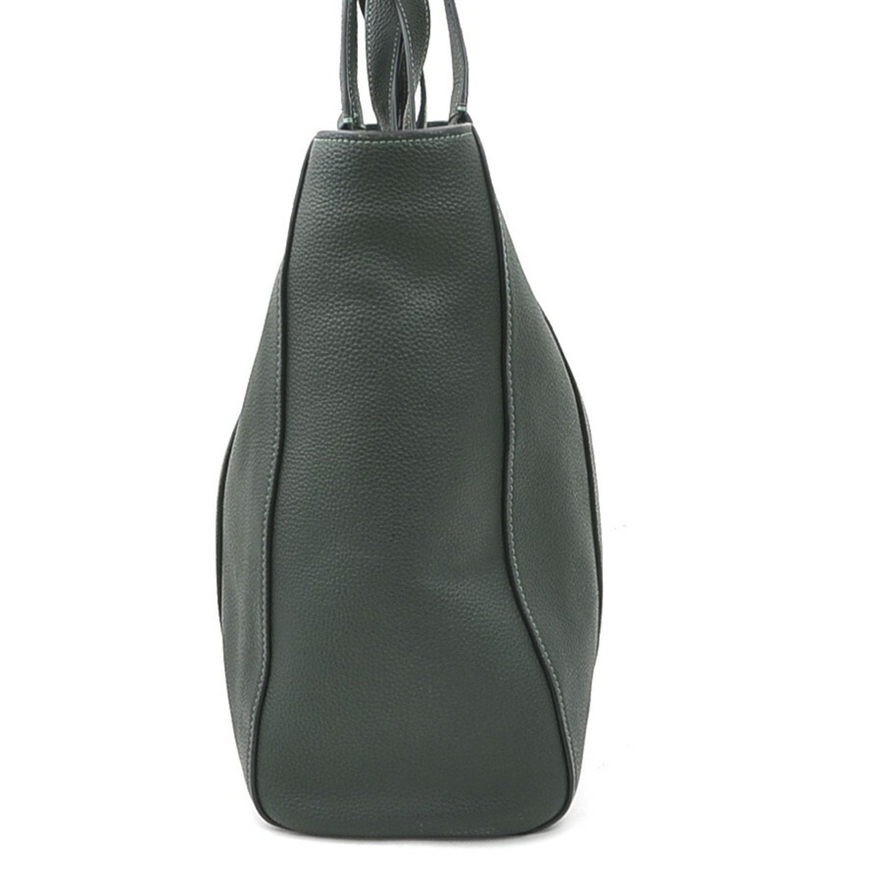 Coach handbag, leather, dark green