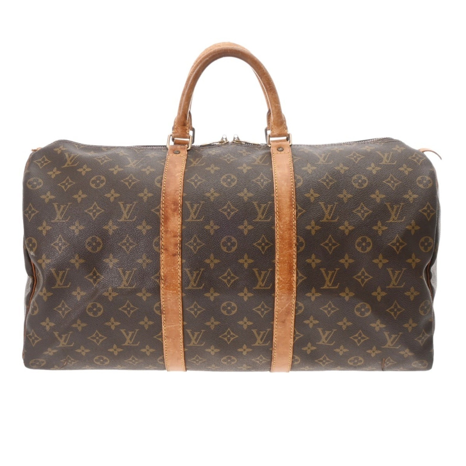 Louis Vuitton Monogram Keepall 50 Brown Canvas Boston Bag