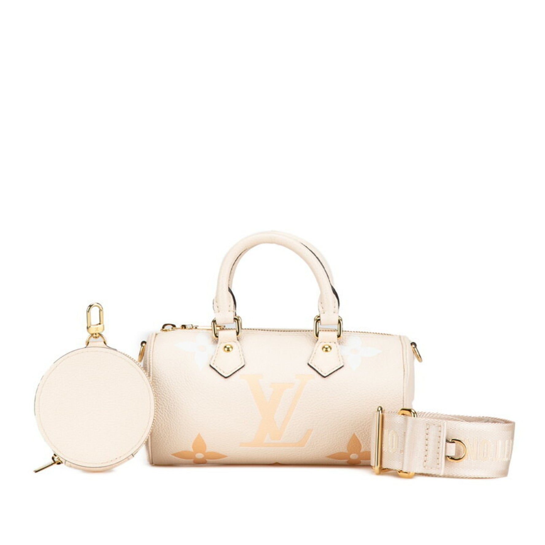 Louis Vuitton Monogram Empreinte Papillon BB Handbag Shoulder Bag Crème Grained Calf Leather LOUIS VUITTON