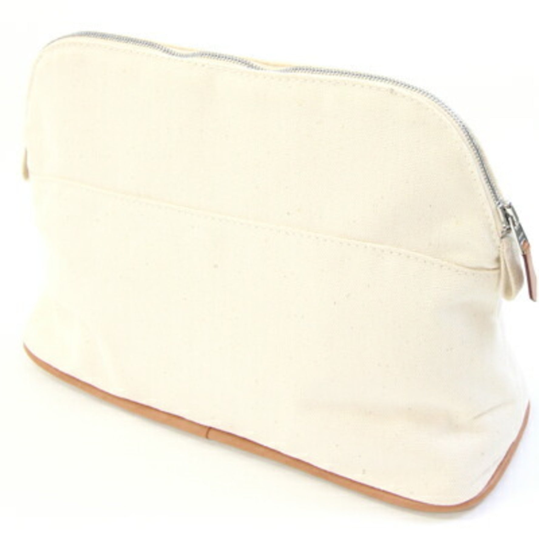 Hermès Bolide Pouch MM Cotton Canvas Makeup H Half-Moon Shape HERMES