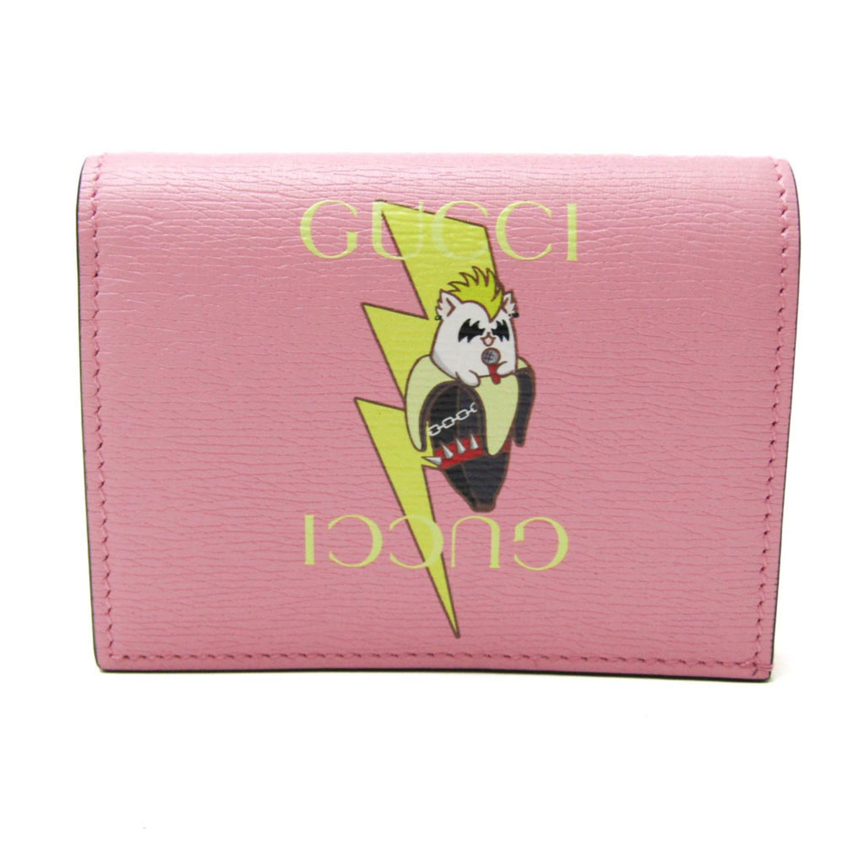 Gucci Bananya Leather Wallet (bi-fold) Multi-color,Pink