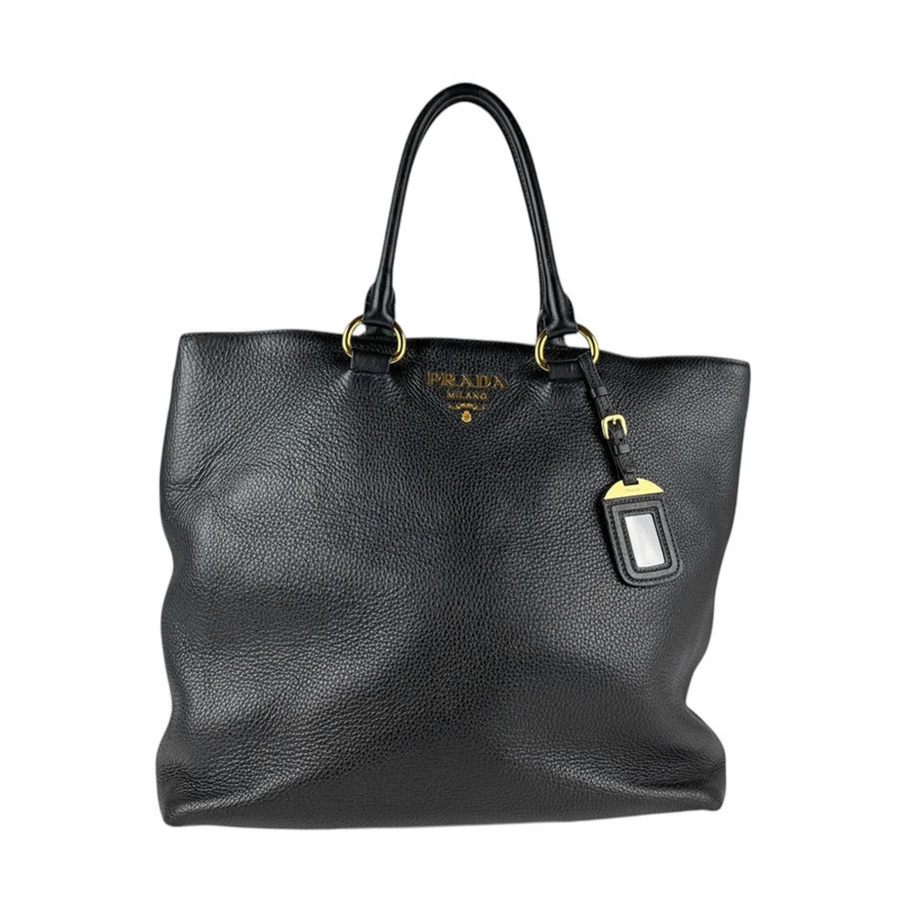 PRADA handbag shoulder bag leather gold men women