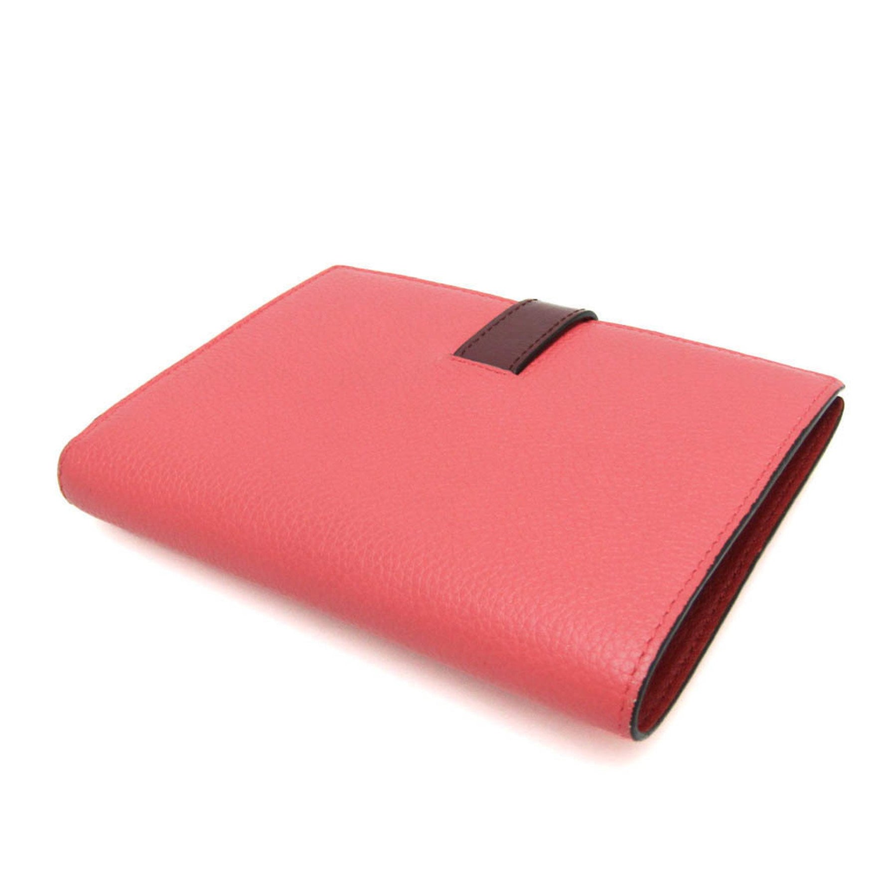 Loewe Vertical Wallet Medium Leather Middle Wallet (bi-fold) Bordeaux,Pink,Red Color