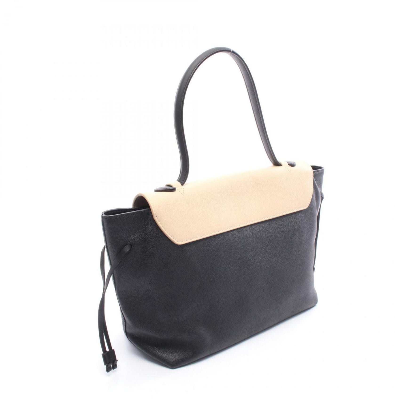 Louis Vuitton Lockme MM Leather Handbag, Black and Ivory