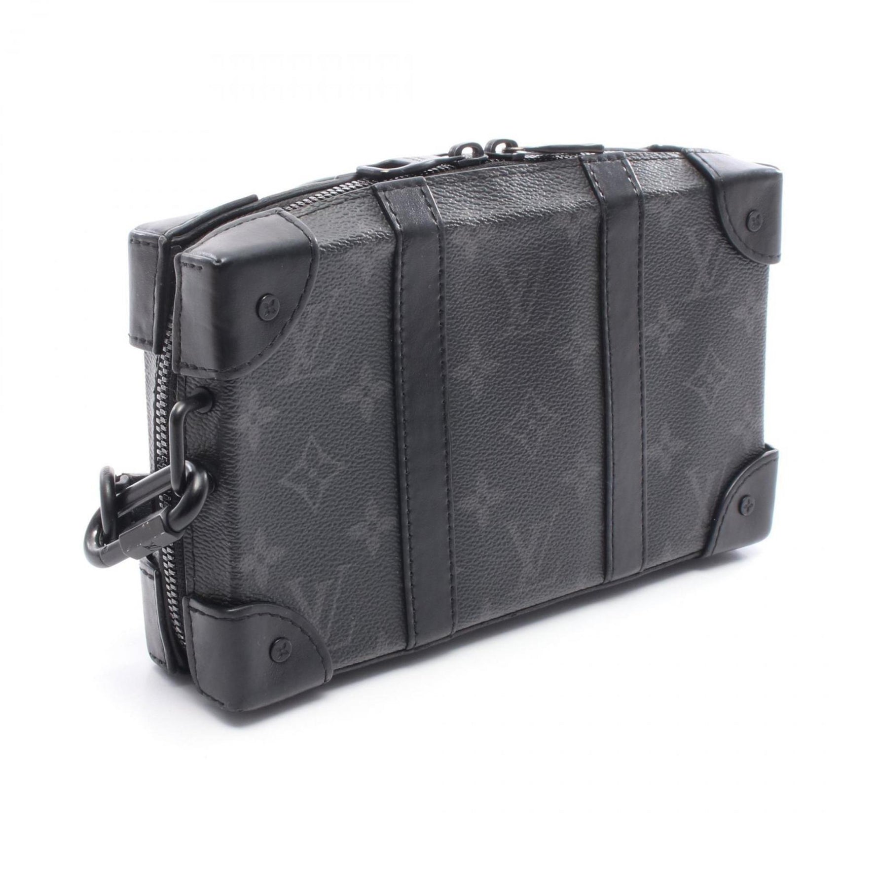 Louis Vuitton Soft Trunk Wallet Shoulder Bag in Coated Canvas and Leather, Monogram Eclipse