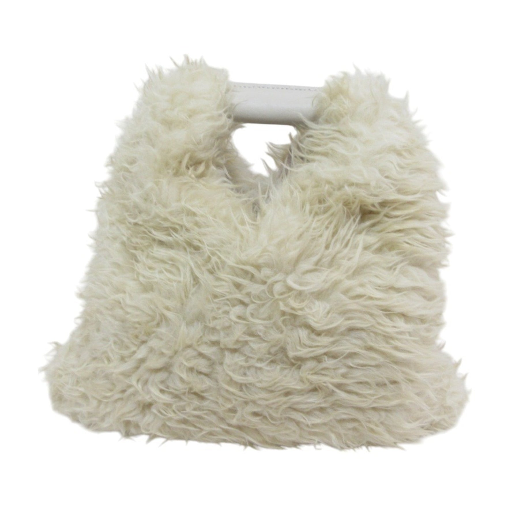 Maison Margiela MM6 Eco Fur Japanese Tote Bag Handbag SB6WD0013 Off-White Women's