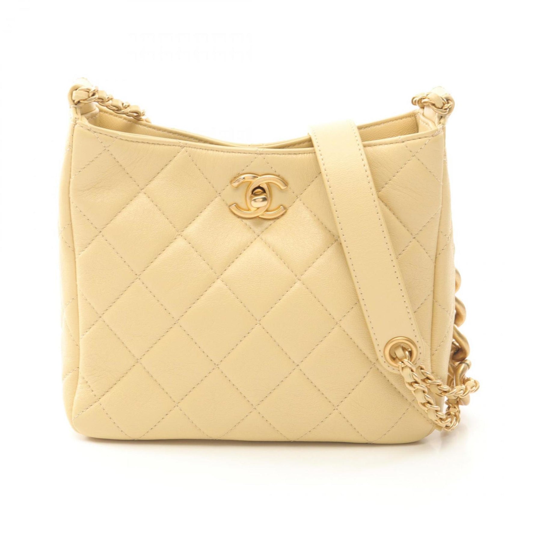 CHANEL Matelasse Small Hobo Bag Shoulder Lambskin (Sheepskin)