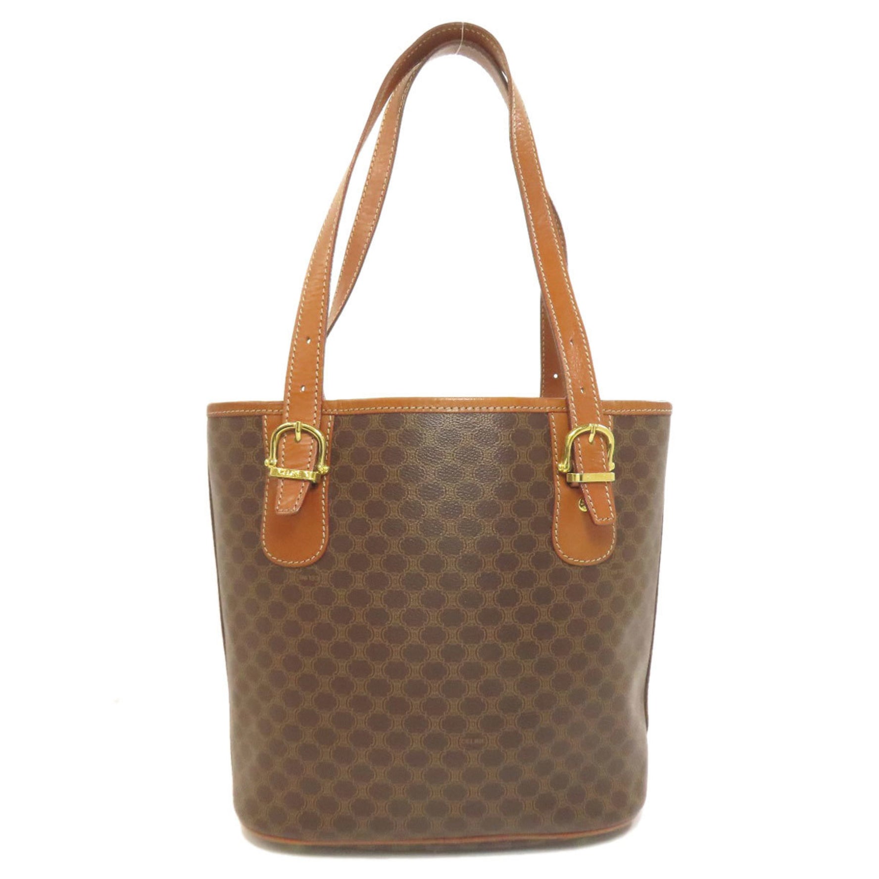 CELINE Macadam Tote Bag Leather