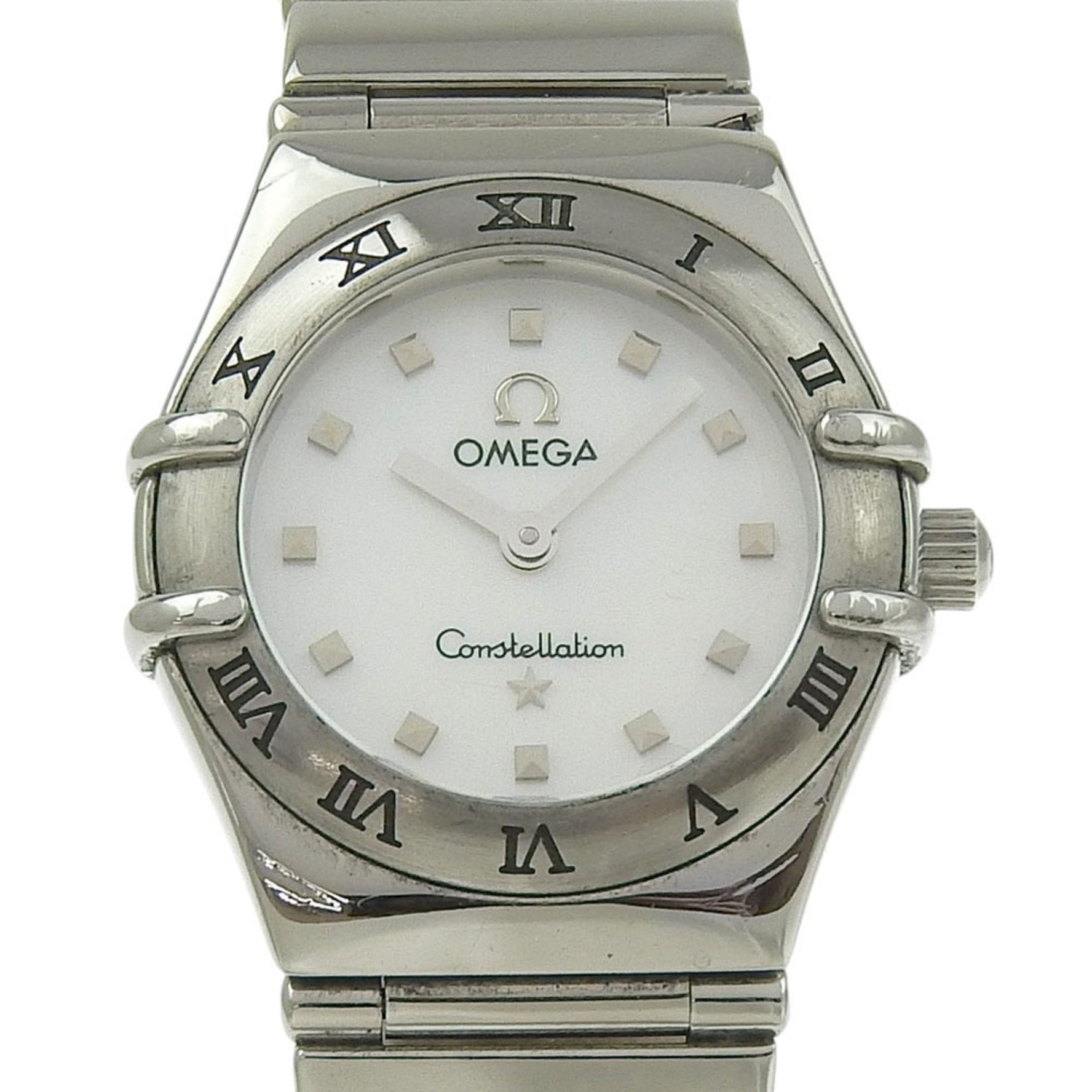OMEGA Constellation Mini Watch, My Choice 1561.71, Stainless Steel, 1998, Silver Quartz, Analog Display, Shell Dial, Mini