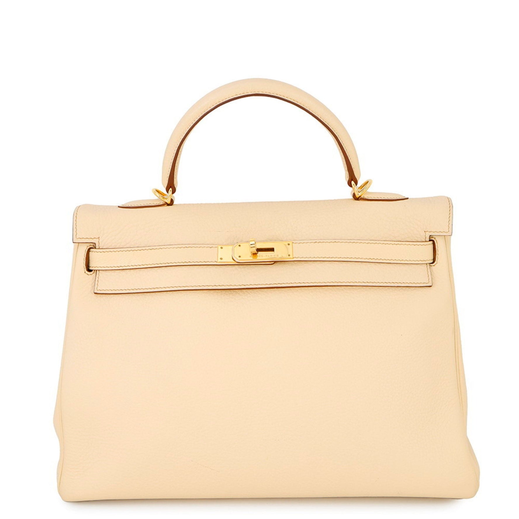 Hermes Hermès Kelly 35 handbag, inlaid with Togo parchment and E stamp, 2-way shoulder bag