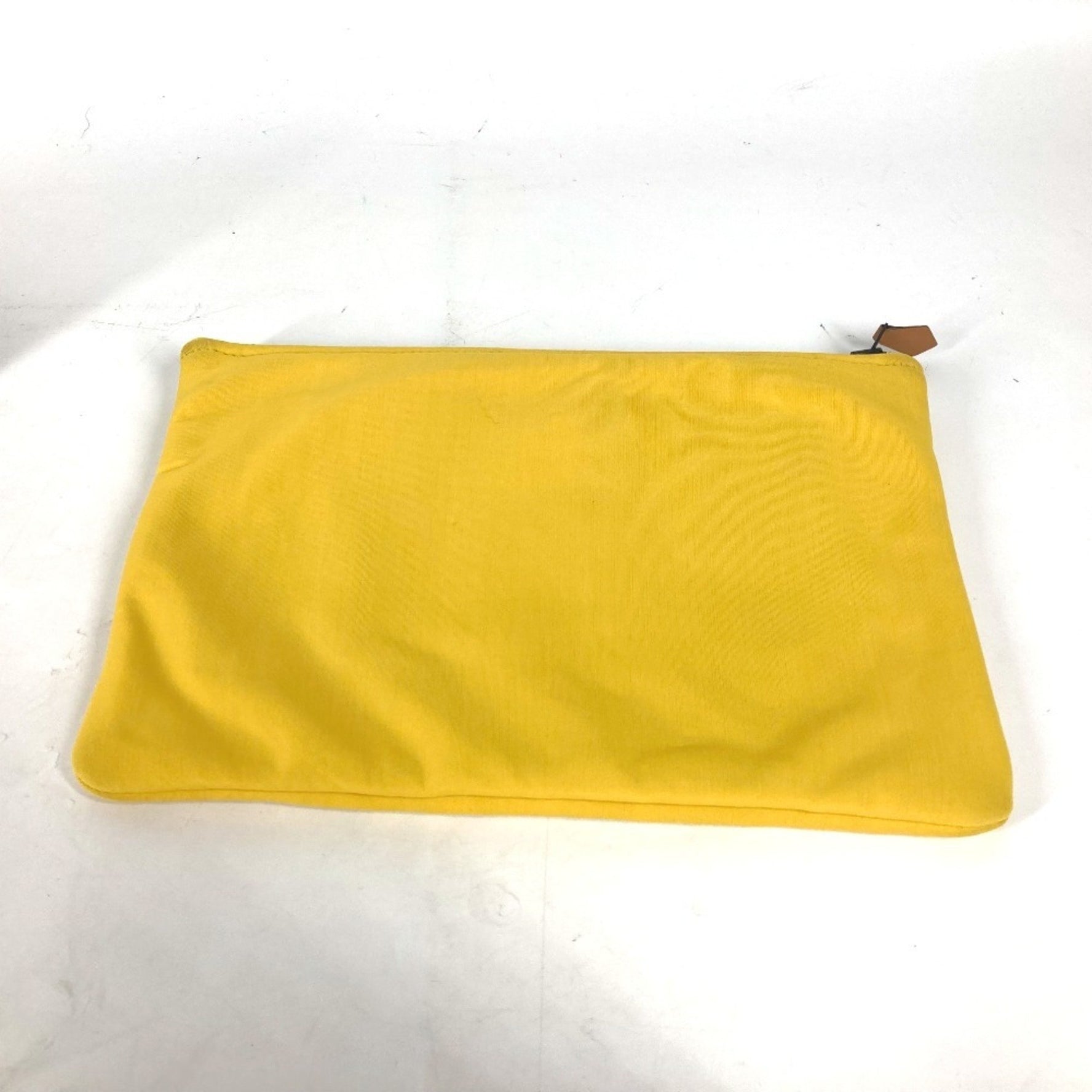 HERMES Neoban MM Pouch Bicolor Clutch Bag Polyamide Men's Yellow