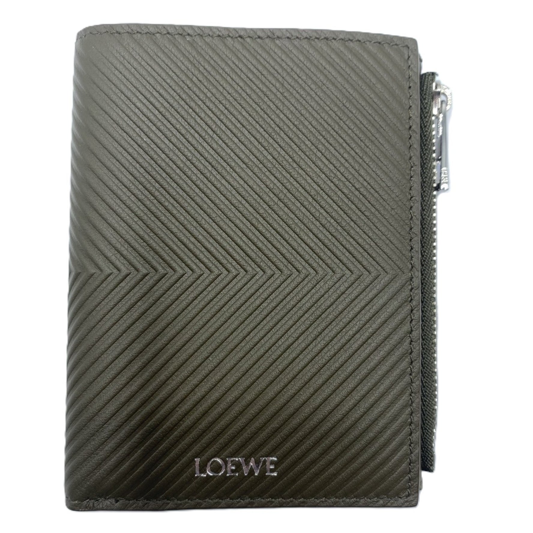 LOEWE Bi-fold Compact Wallet Textured Classic Calf Mini S Rank