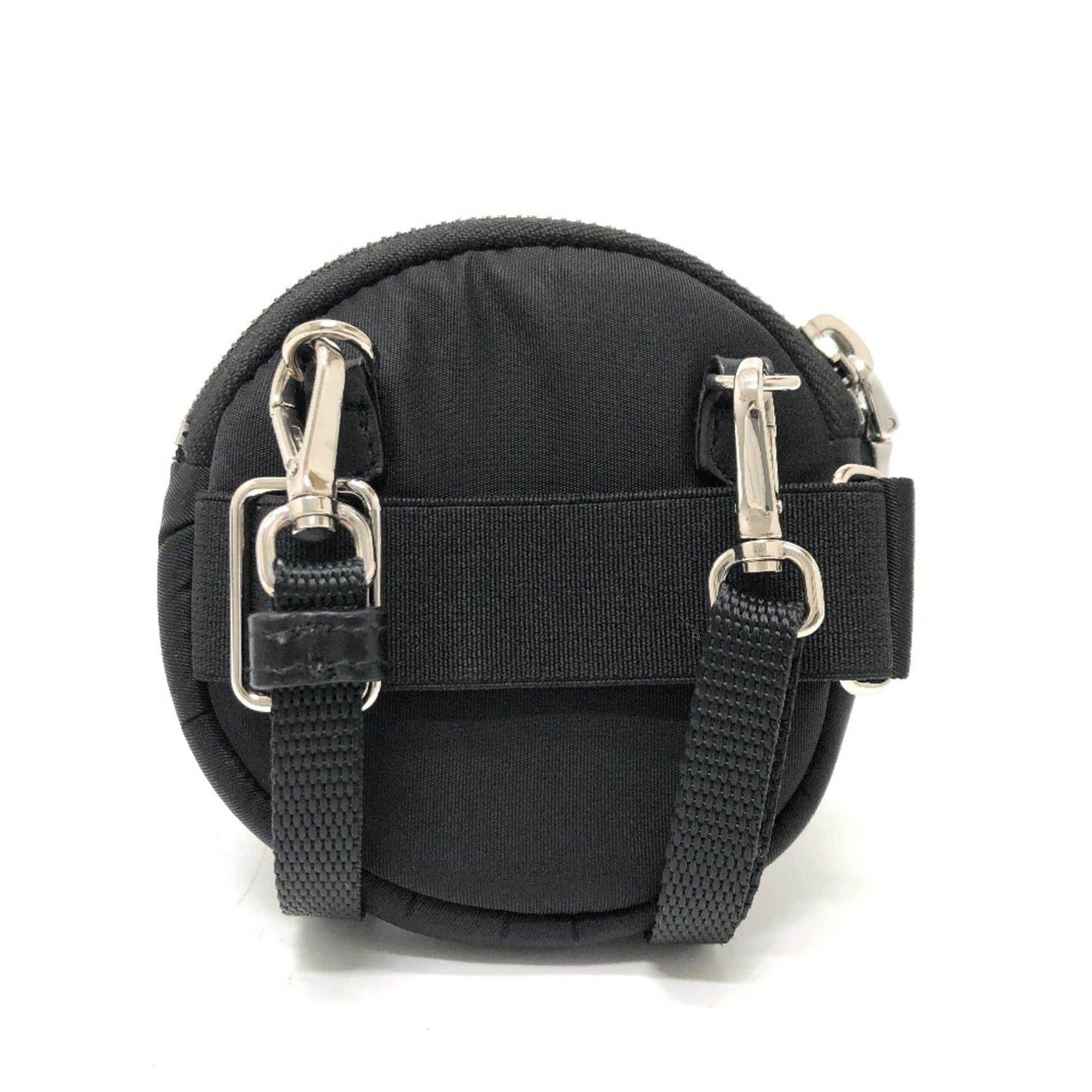 PRADA Triangle logo Bag Pochette Crossbody Shoulder Bag SilverHardware