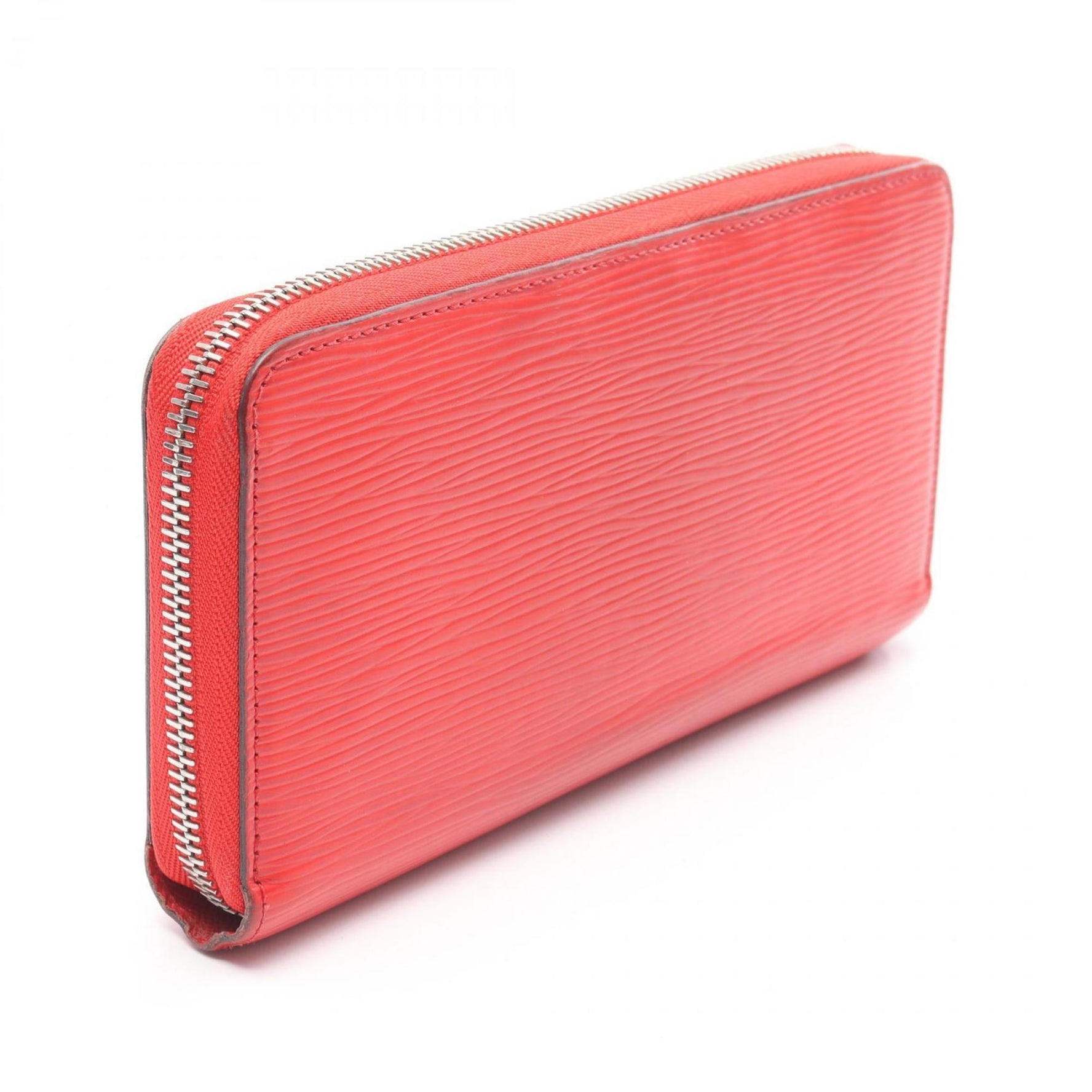 Louis Vuitton Zippy Wallet, Round Long Epi Leather, Red