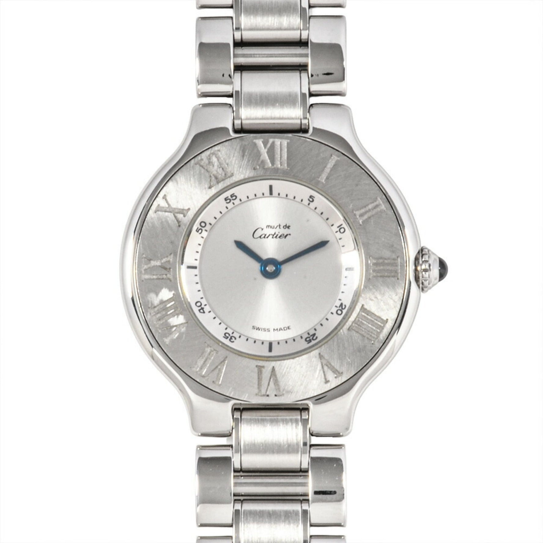 Cartier 1340 Must 21 Quartz Watch with Silver Dial and Stainless Steel