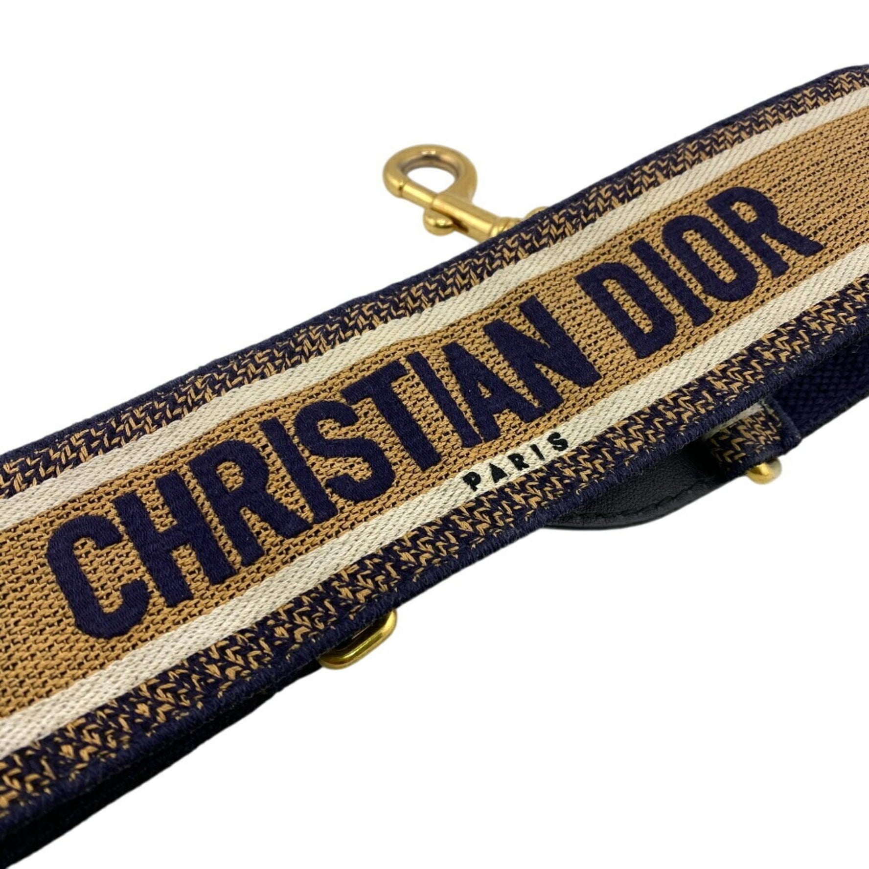 Christian Dior Embroidered Shoulder Strap Navy