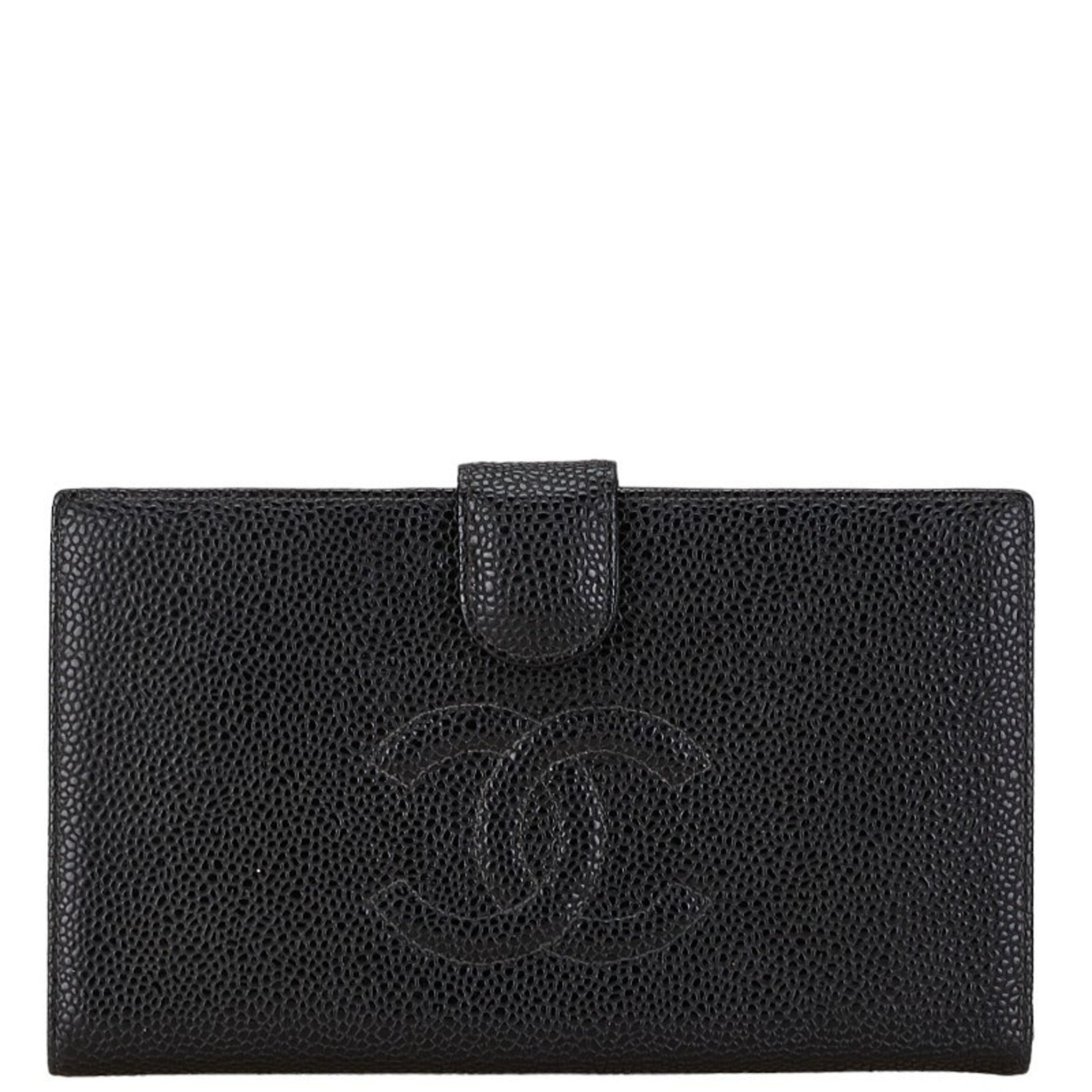 CHANEL Coco Mark Long Wallet Caviar Skin