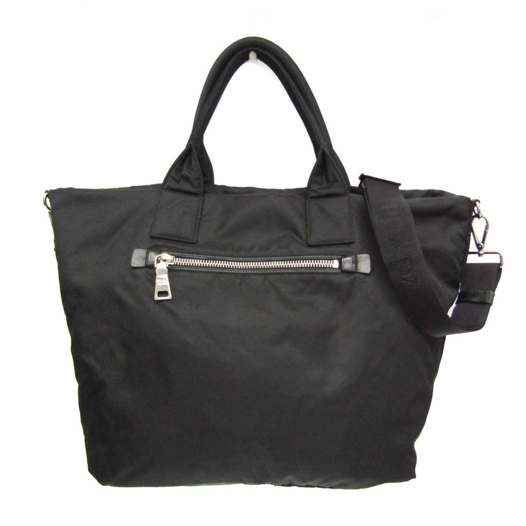 Prada Reversible Nylon,Leather Handbag,Shoulder Bag Black,Khaki,Multi-color
