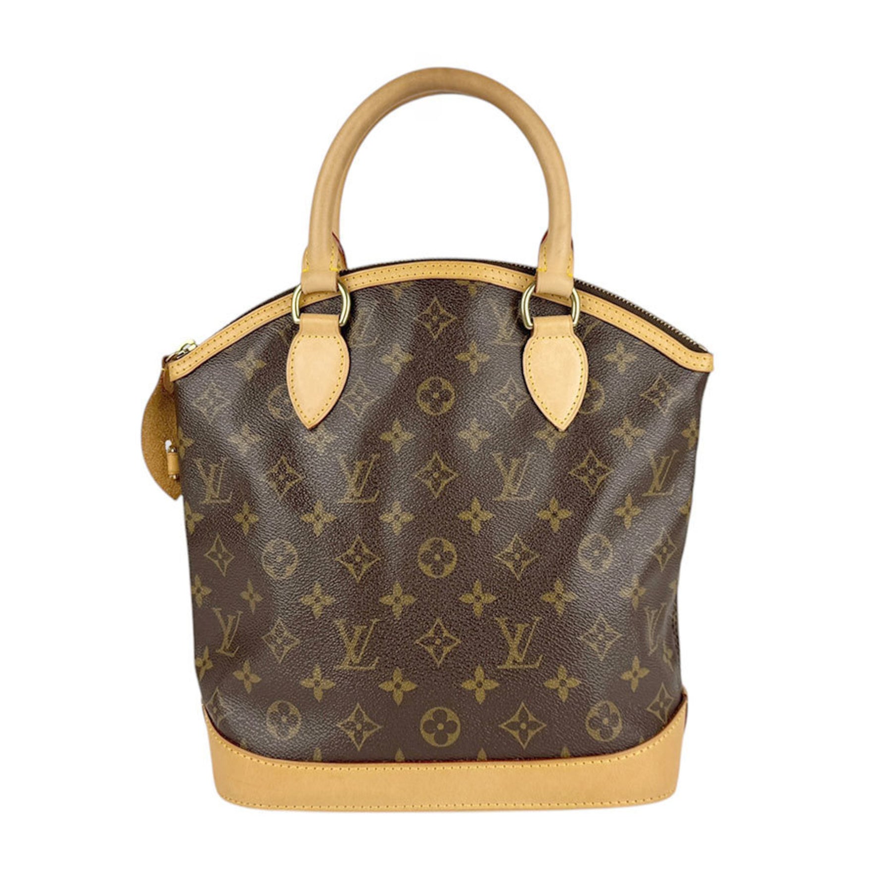 Louis Vuitton Handbag Monogram Lockit Canvas Brown Gold
