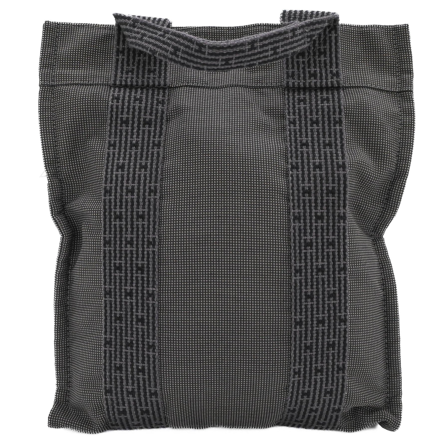 HERMES Air Line Ad PM Canvas Tote Bag/Backpack in Gray/Black Nylon and