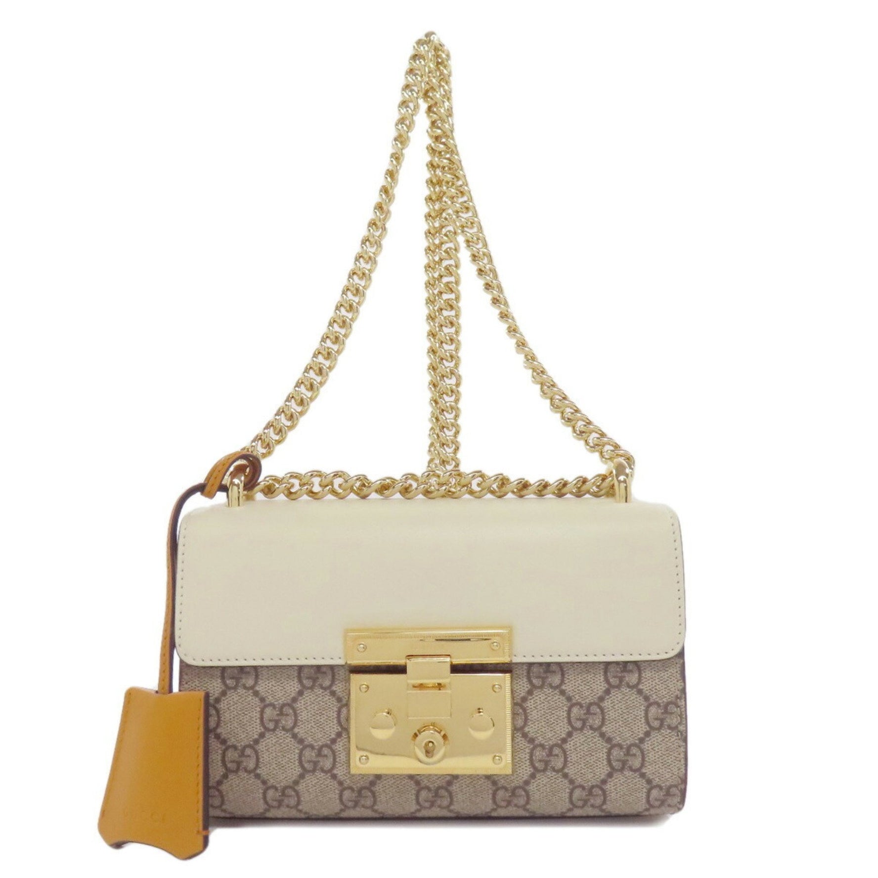 Gucci Small Padlock GG Supreme Shoulder Bag in PVC/Leather