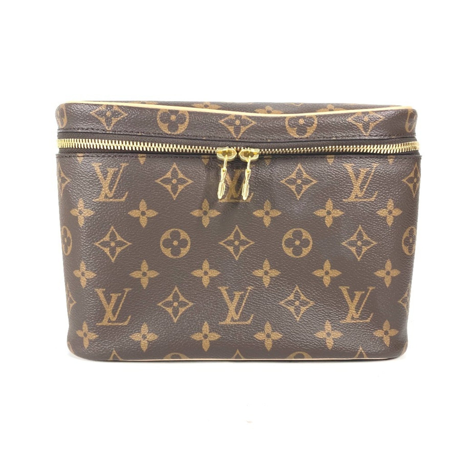 Louis Vuitton Monogram Nice BB Vanity Bag Pouch Handbag Canvas Brown Similar