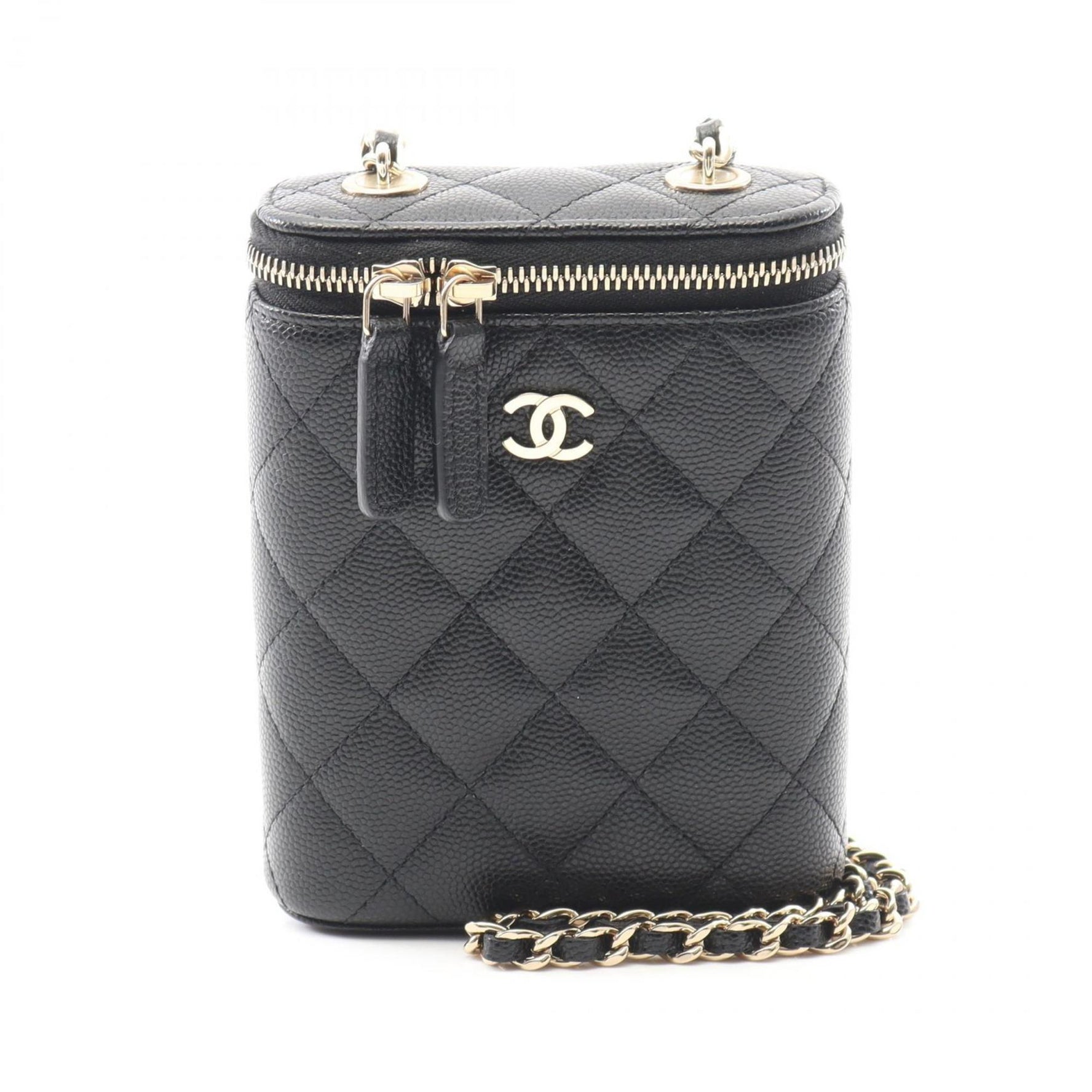 CHANEL Matelasse Vanity Bag, Shoulder Calfskin Leather