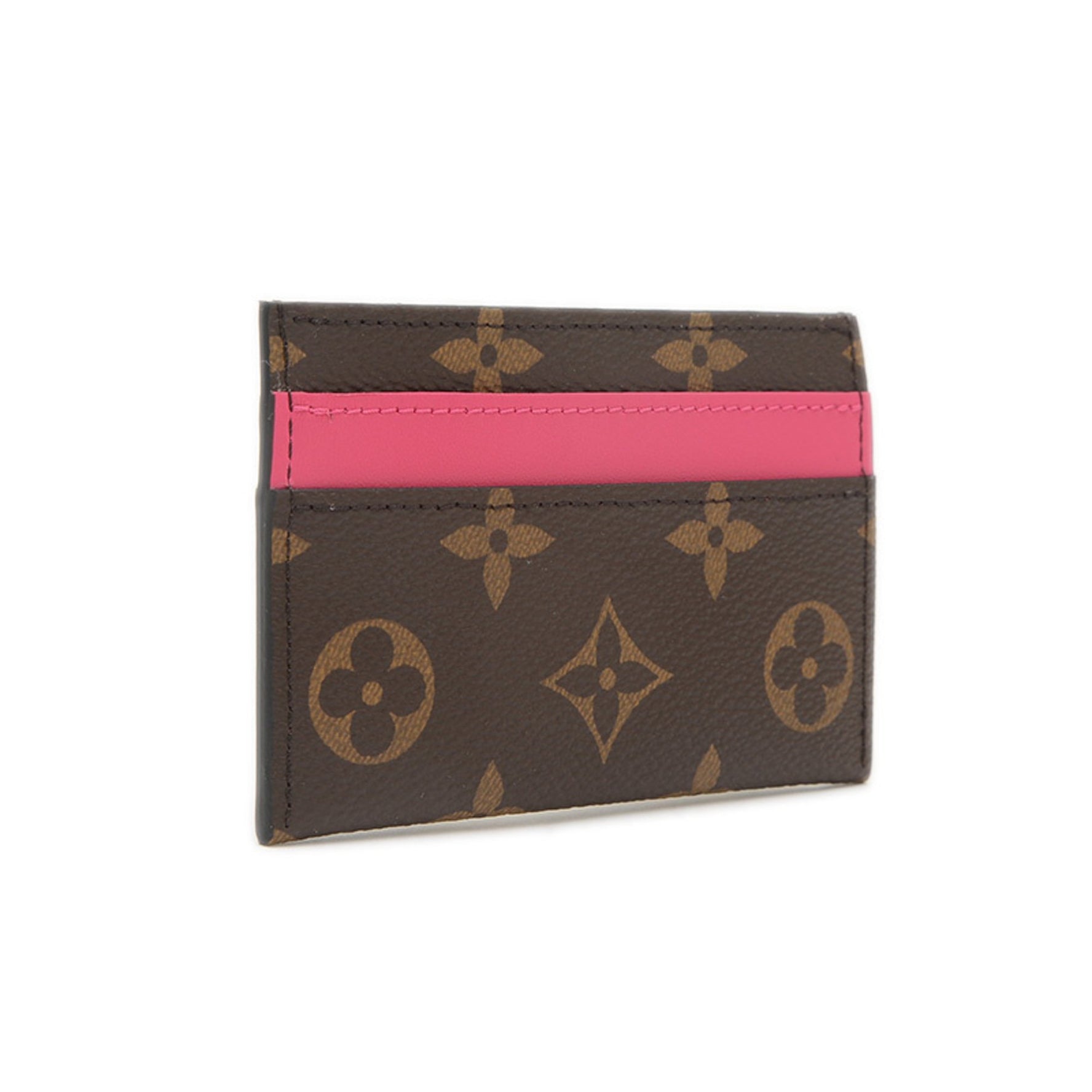 Louis Vuitton Monogram Business Card Holder/Card Case Porto Carte Double Pondicherry Pink