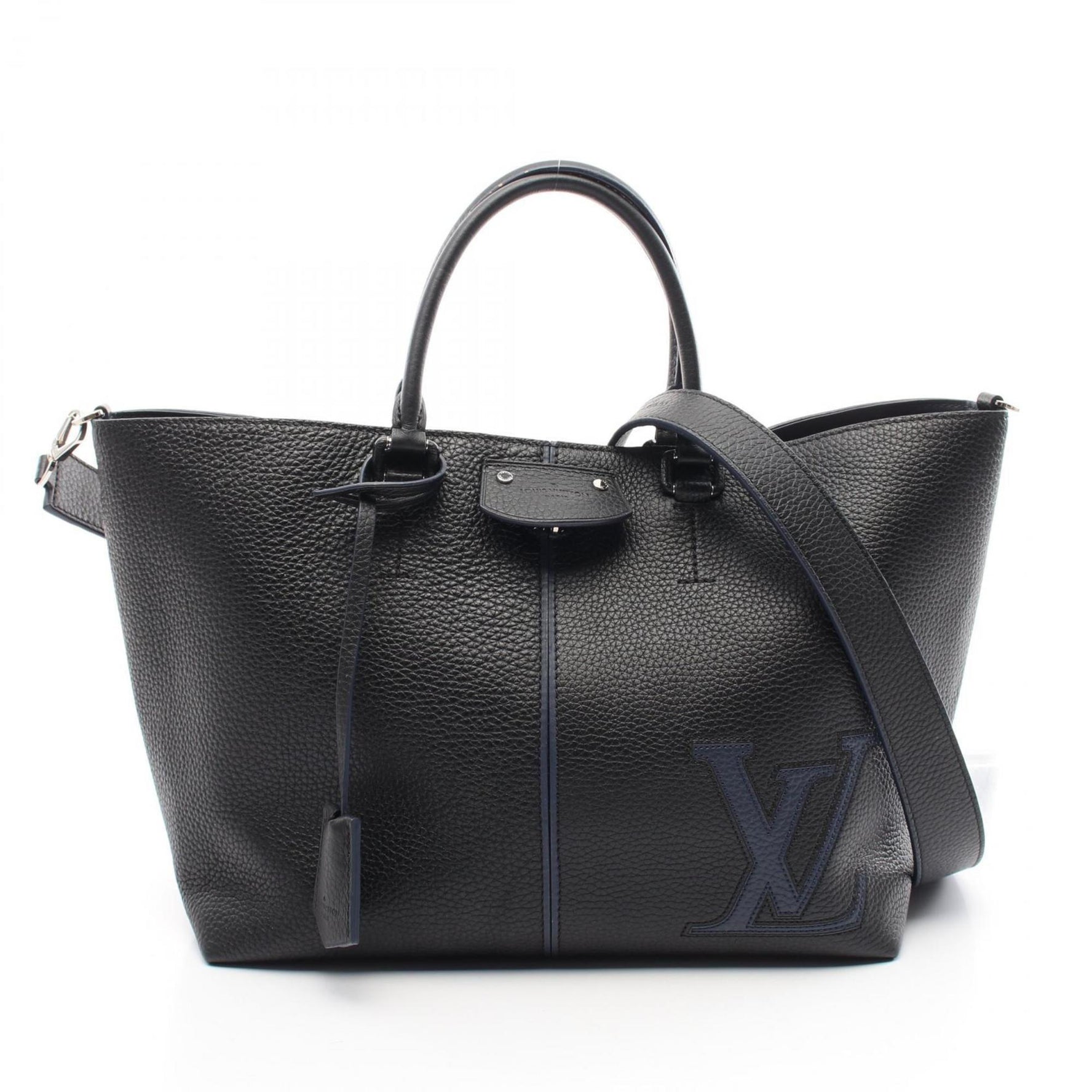 Louis Vuitton Pernelle Taurillon Noir Handbag Bag Leather Black Navy