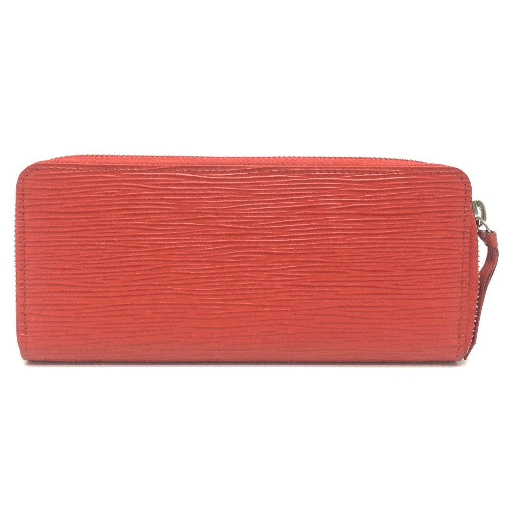 Louis Vuitton Epi Leather Portefeuille Clemence Round Zip Long Wallet, Red, Coquelicot