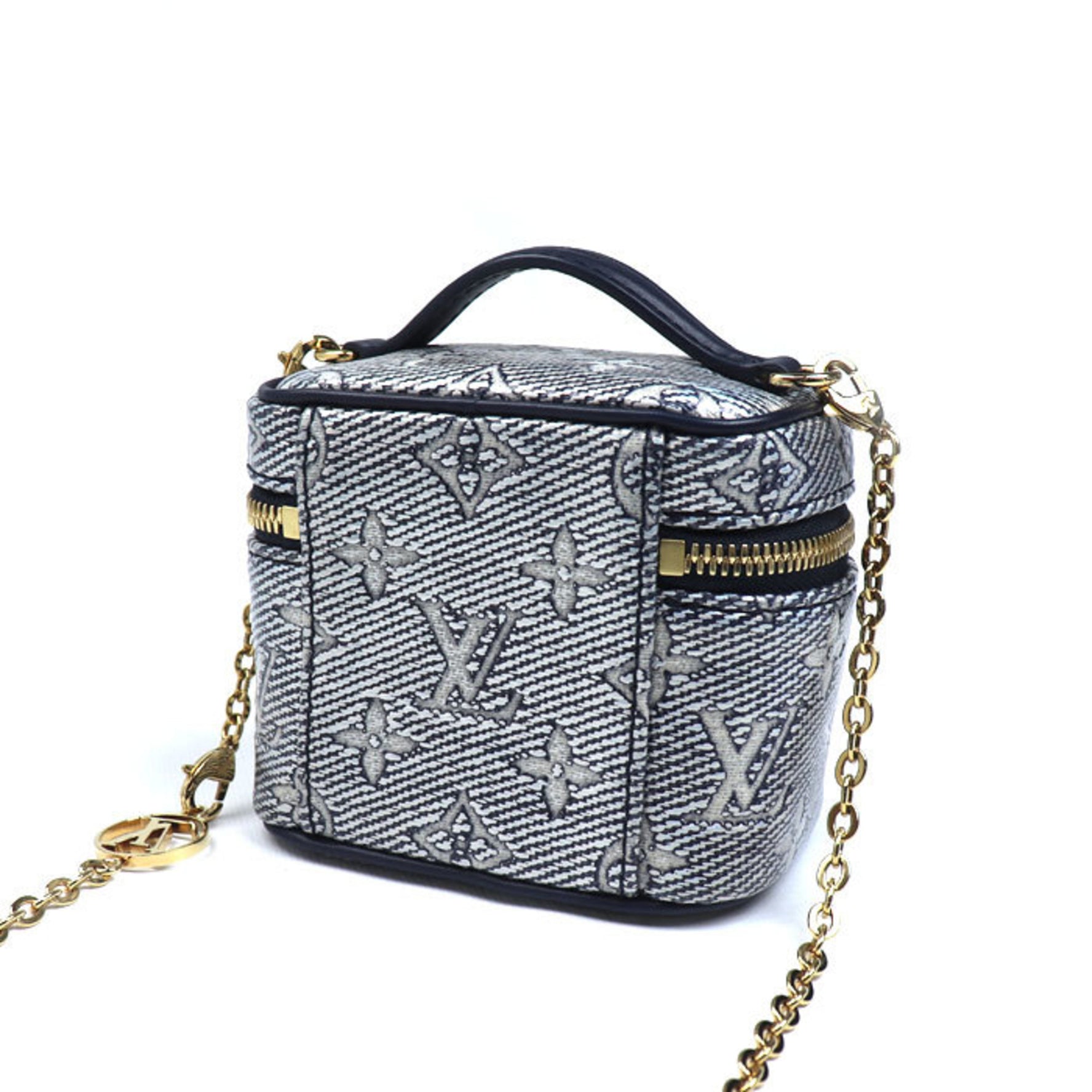 LOUIS VUITTON Monogram Laminated Jacquard Micro Vanity Shoulder Bag
